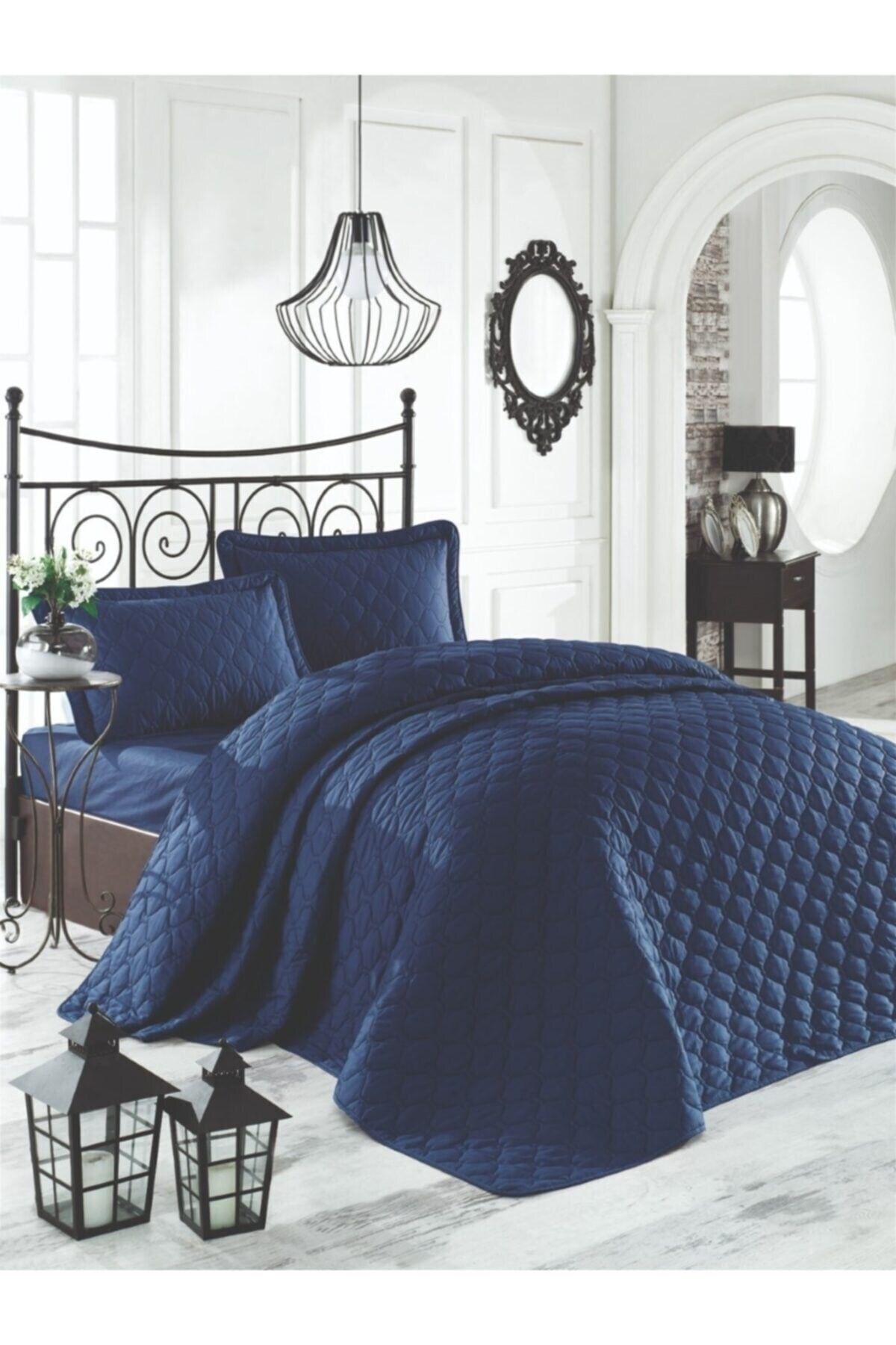 Dark blue hot sale coverlet