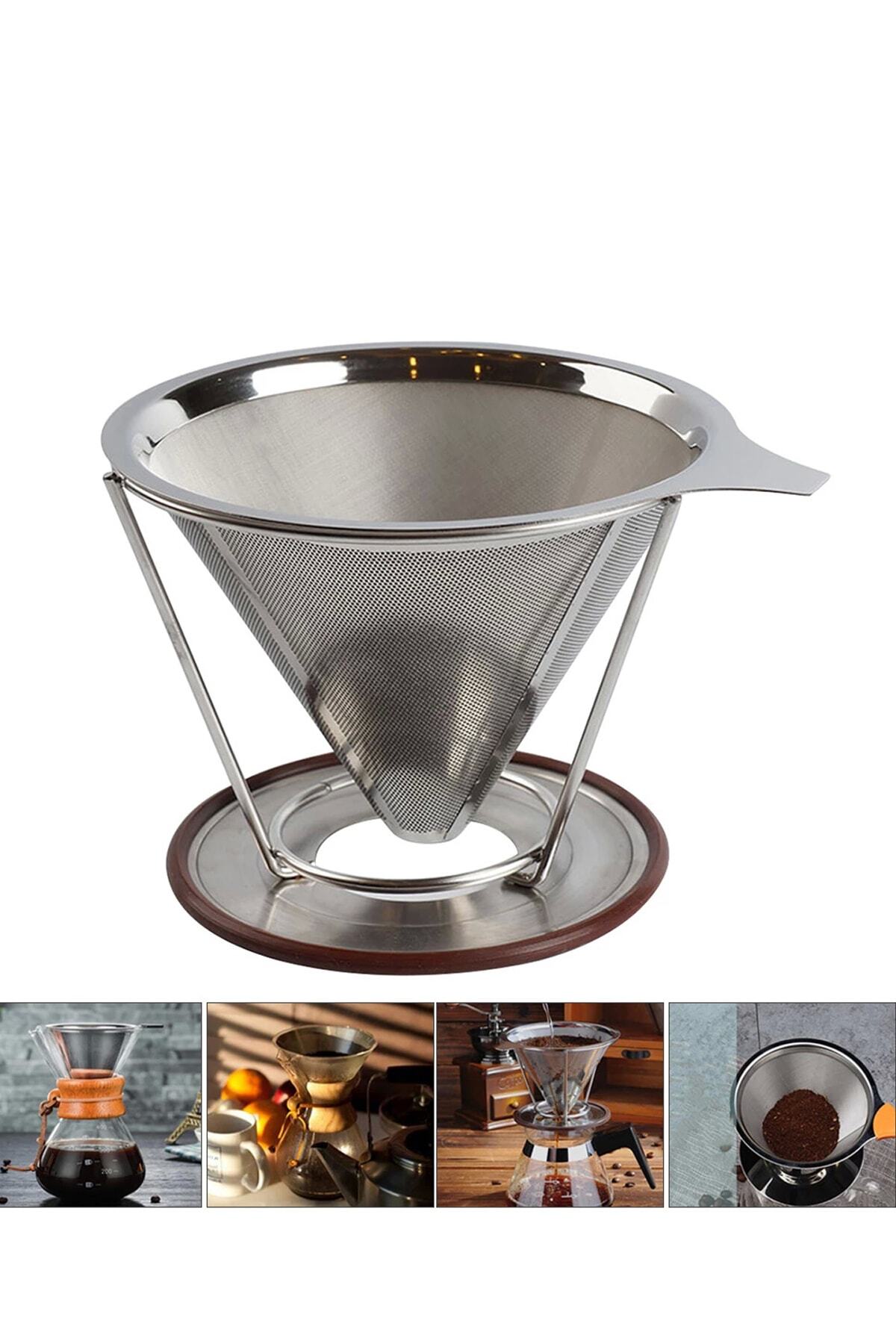 Weather Forecast Wf V60 Çelik Kahve Demleme Kupa Üstü Ayaklı Dripper Cin309x