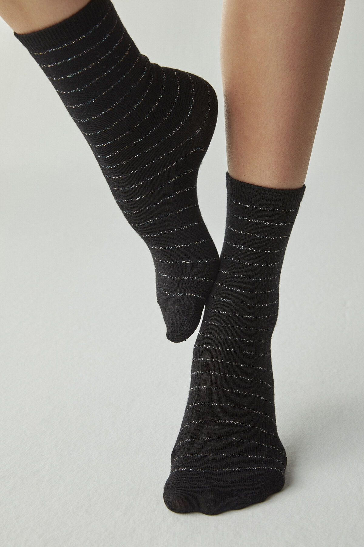 Penti Siyah - Çok Renkli Sim Line 2li Soket Çorap