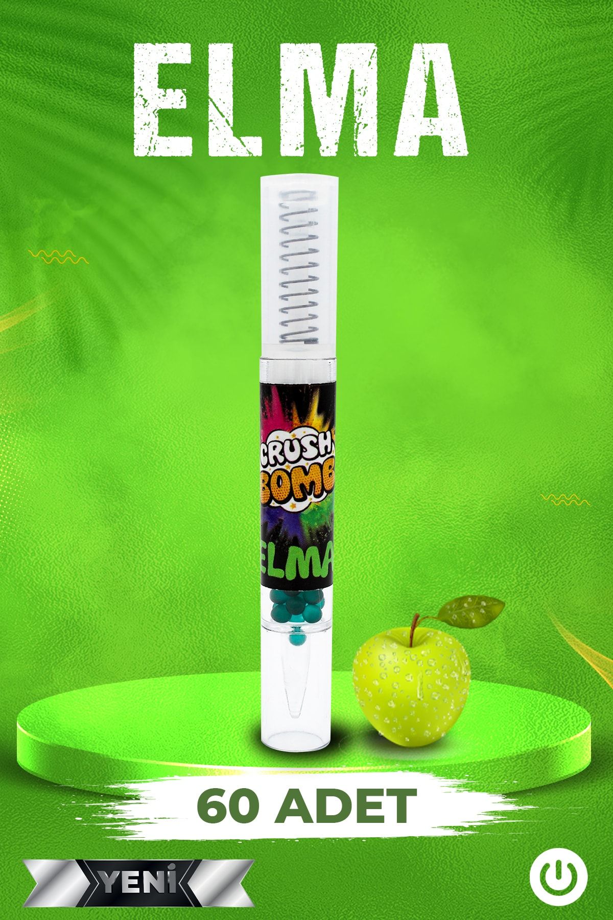 Crush Bomb Crushbomb Mentolsepeti Mentol Topu 60 Adet Elma Aromalı+aplikatör