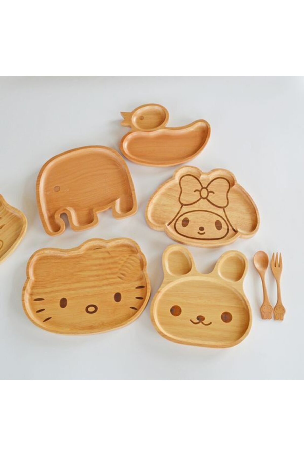 Leon Wood Çocuk Yemek Tabağı Seti