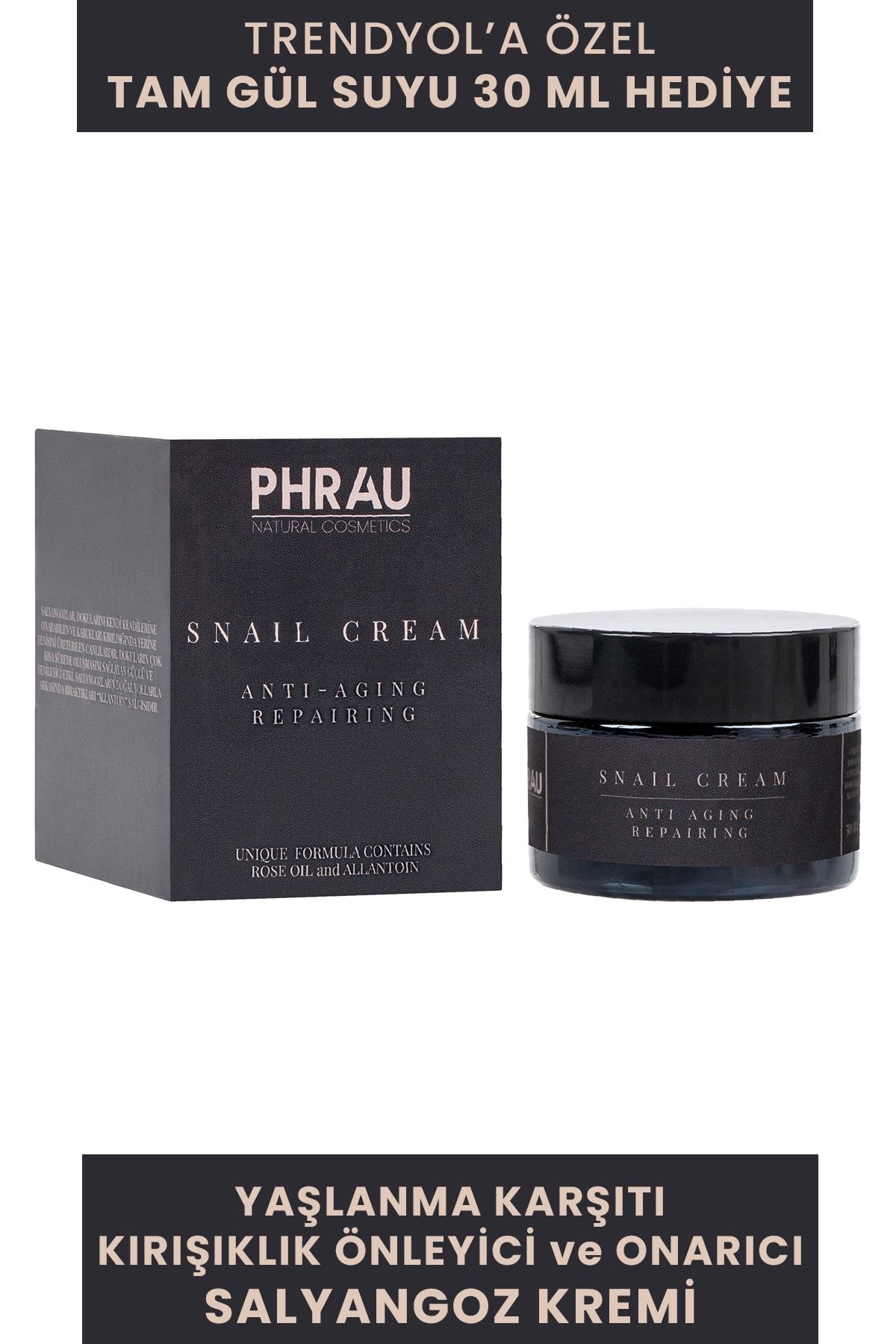 Phrau Yaşlanma Karşıtı Ve Kırışıklık Önleyici Salyangoz Kremi 50 Ml