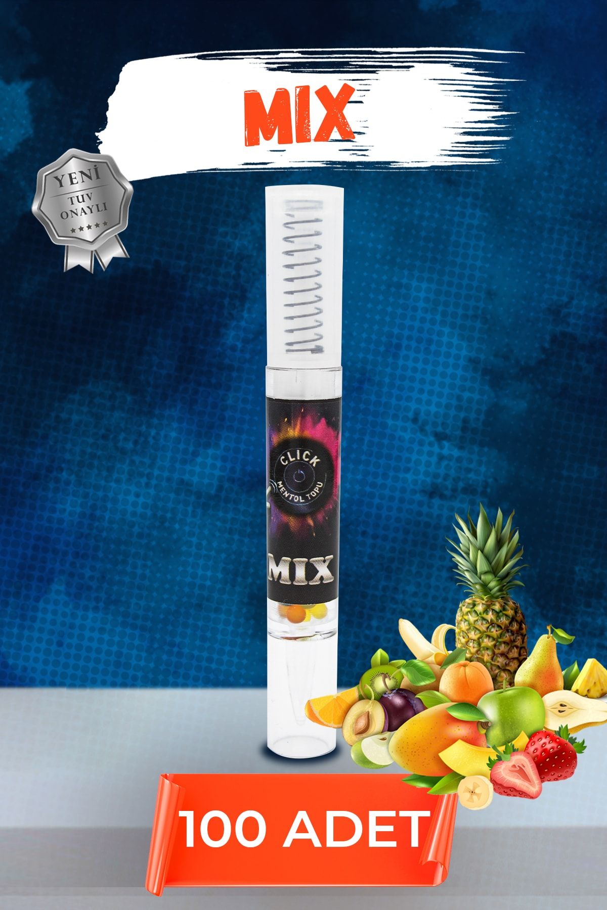 Crush Bomb Click Mentol Topu 100 Adet Mix Aromalı+aplikatör