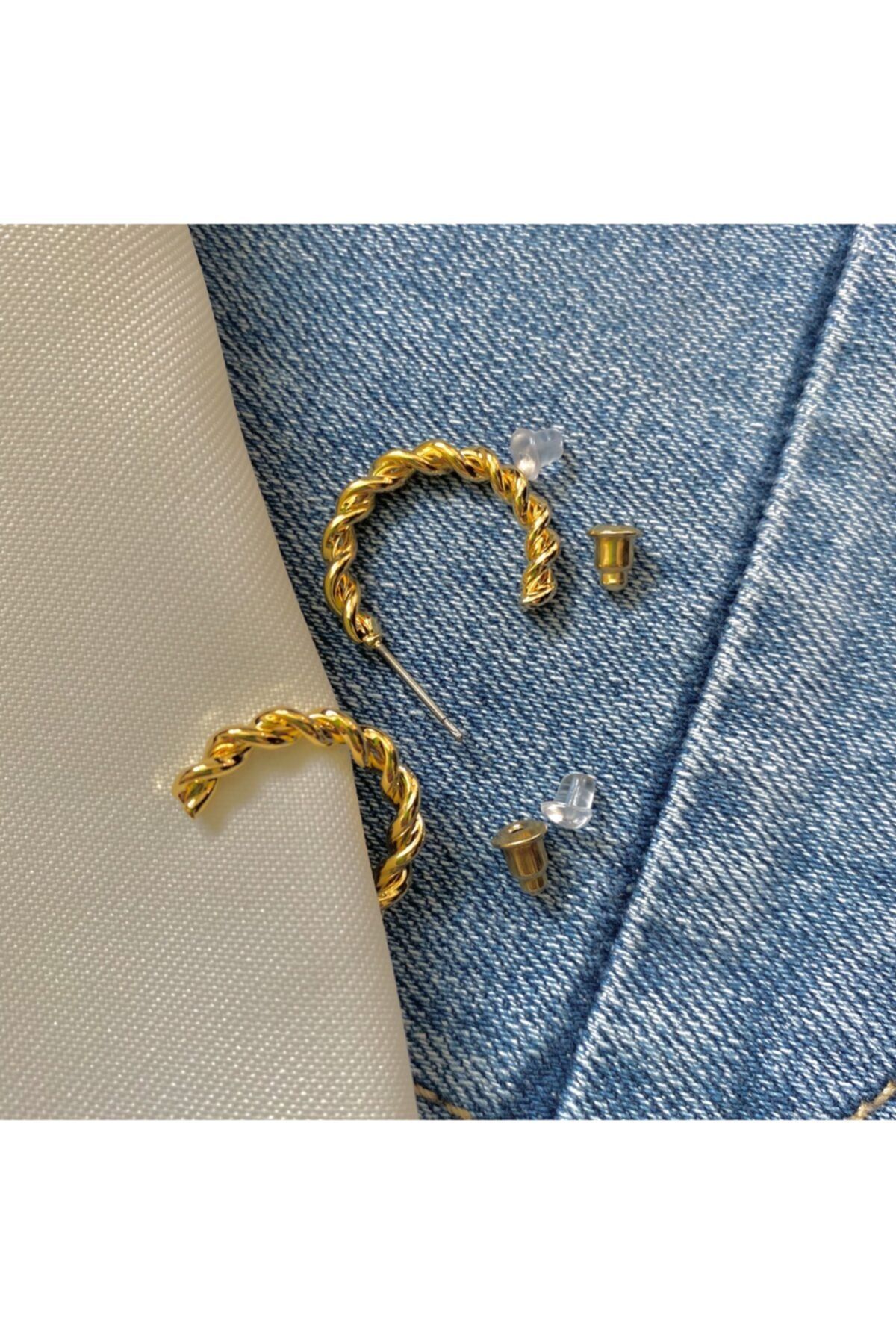 chill&lemon Kadın Gold Burgu Küpe