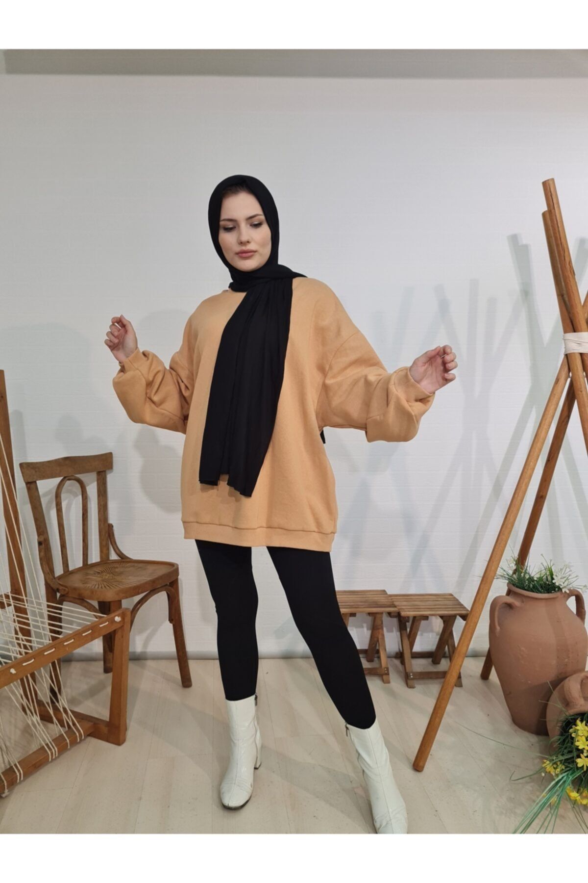 Soul Kadın 3 İplik Şardonlu Basic Sweatshirt