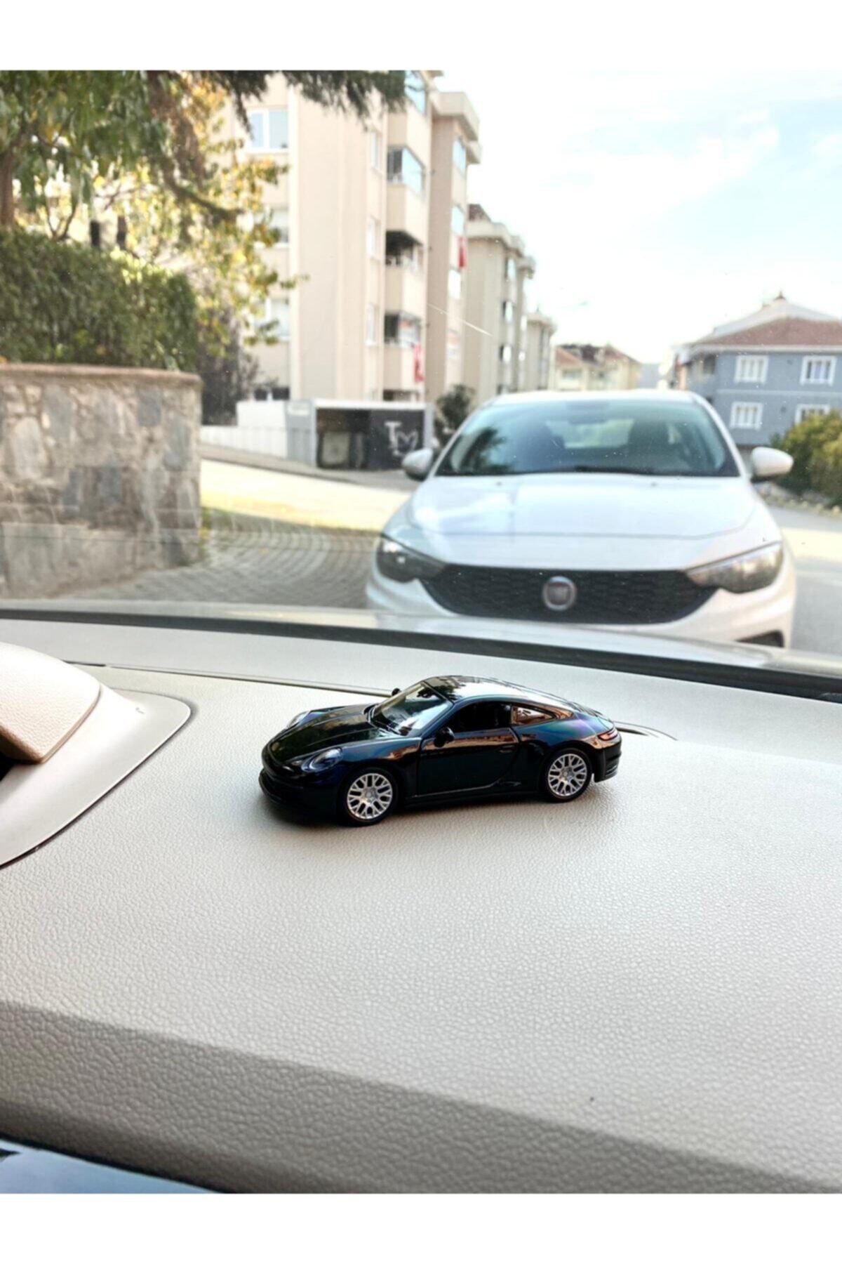 WELLY Otomobil Torpido Süsü Torpido Aksesuarı Porsche Carrera 4s Siyah Lisanslı Oto Koku Hediyeli