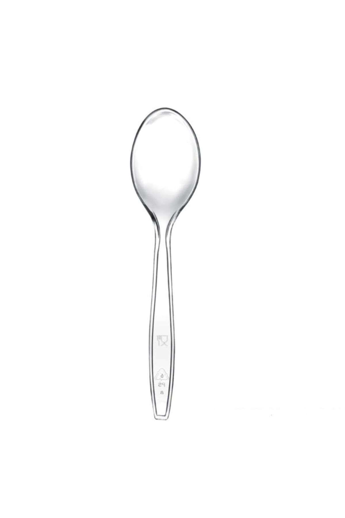 GOLDPLAST Plastik Polisitren Şeffaf Kaşık 19 cm 50 Adet