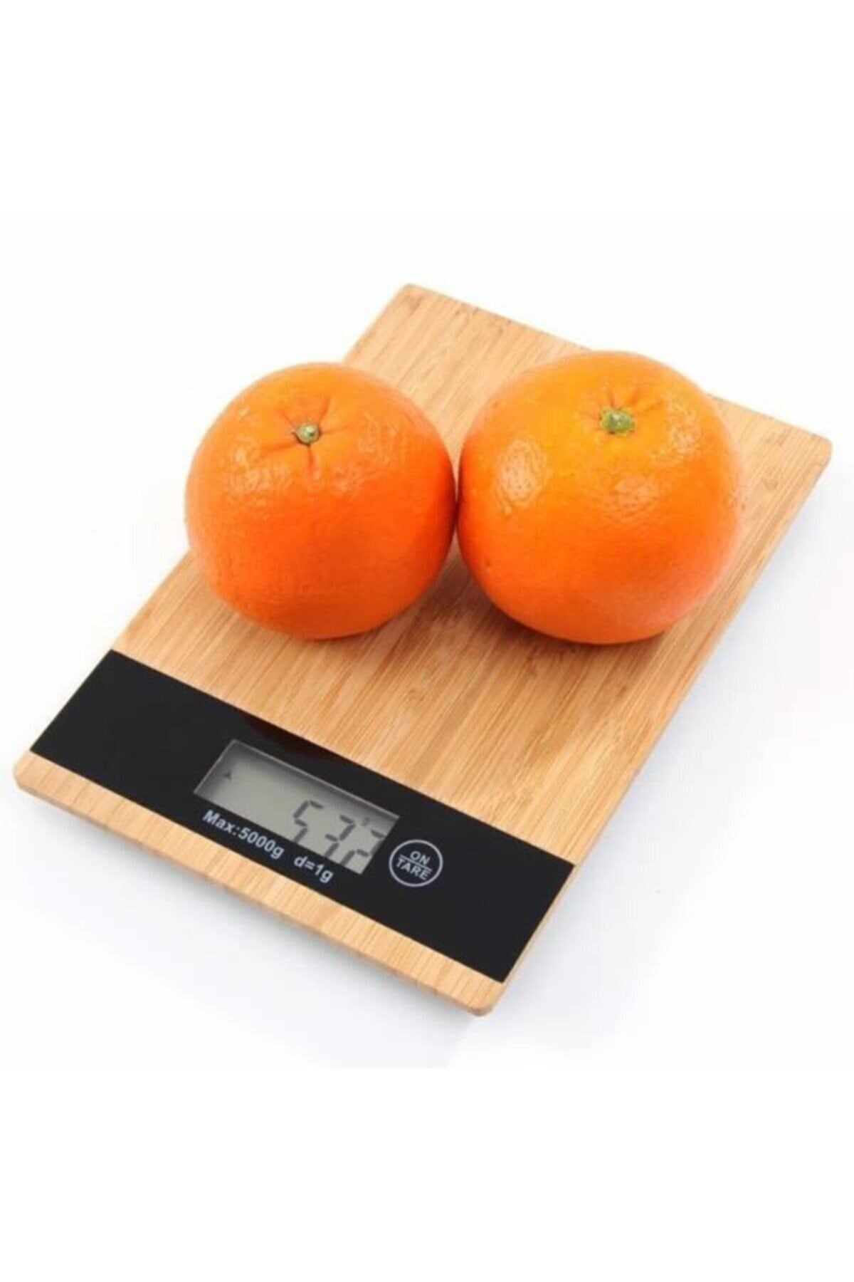 Tiffany Dijital Çok Fonksiyonlu Hassas Bambu Ahşap Led Işıklı Ekranlı Gıda Mutfak Terazisi Tartısı 5 Kg