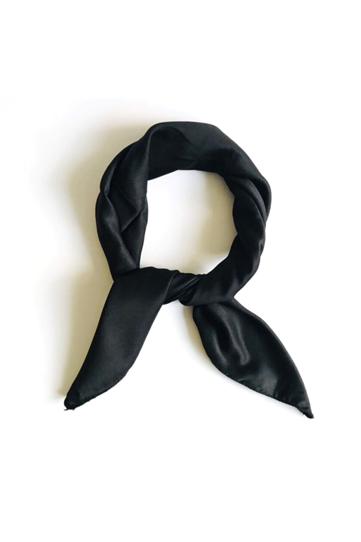 nilythings Kadın Siyah Rayon Fular