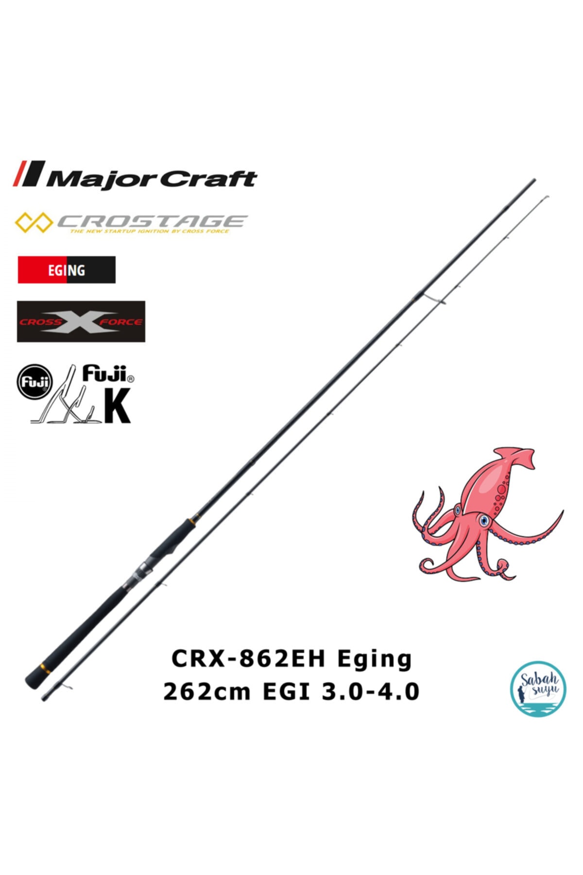 MAJOR CRAFT Crostage Crx-862eh Eging 262cm Egı 3.0-4.0 (2p) Spin Kamış