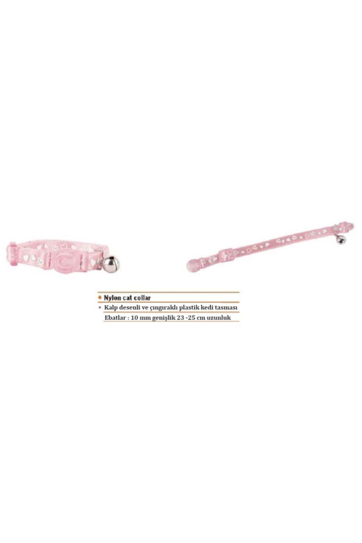 Eastland Plas. Çıngıraklı Pembe Kedi Tasma 23-25cm