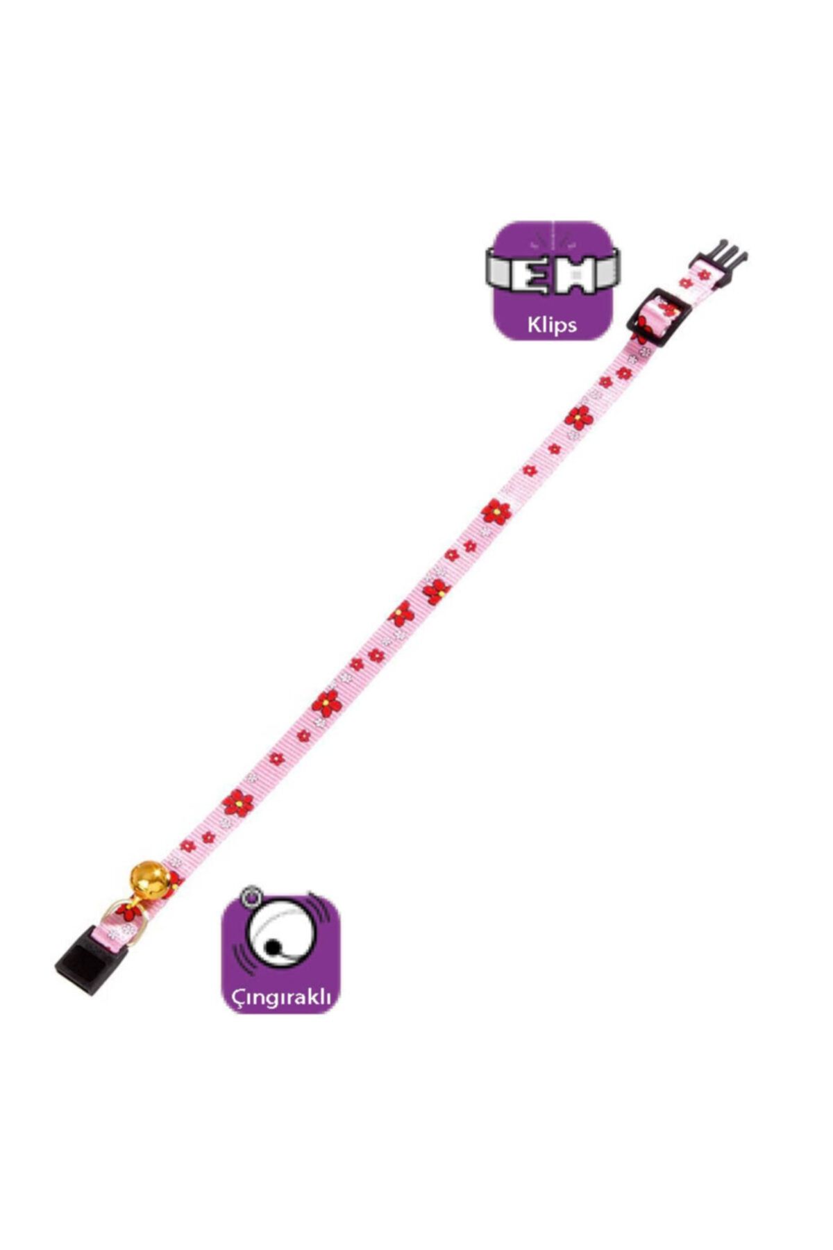 Karlie Karlıe Kedi Tasması Çıng. 30cm Toz Pembe