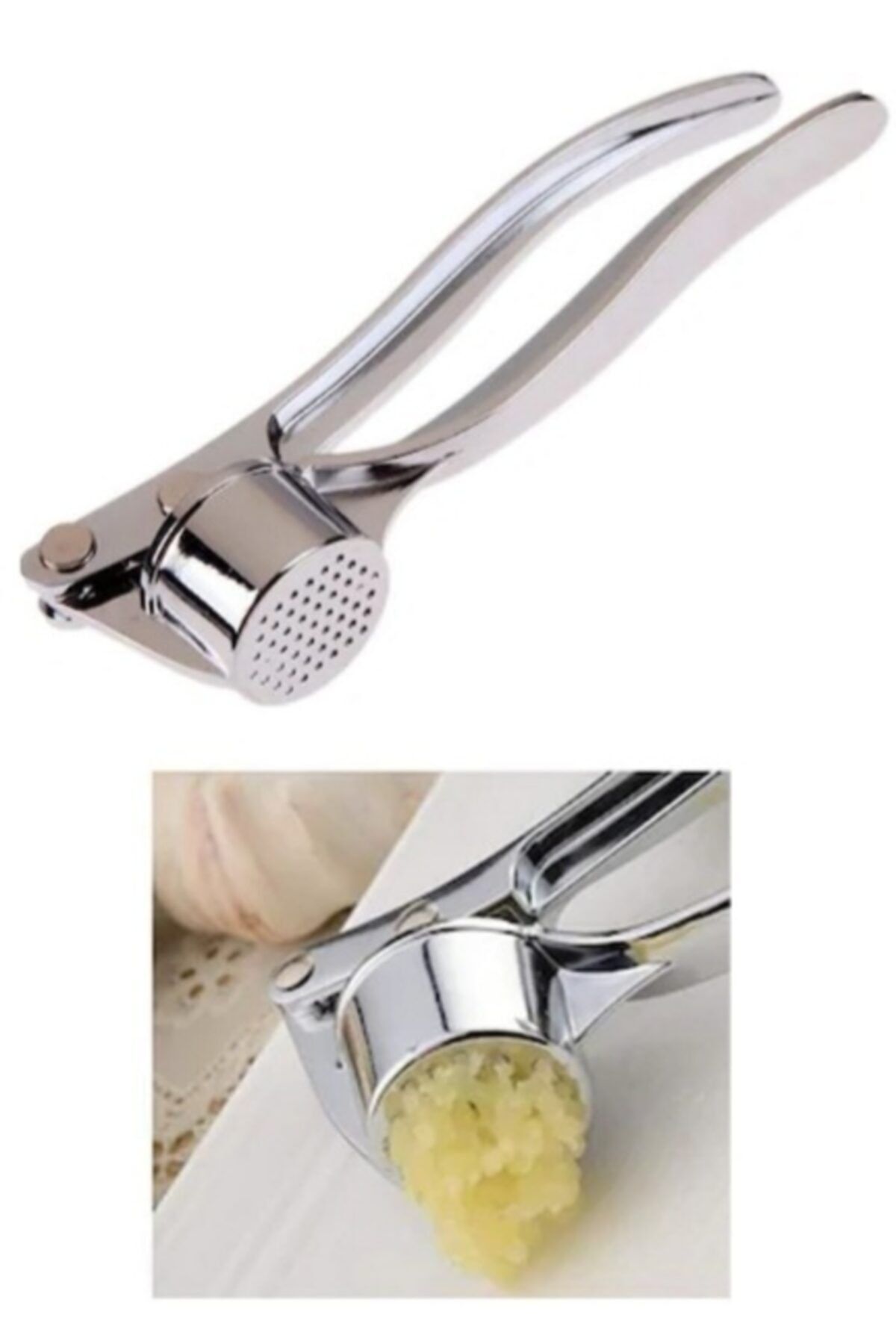 Stainless Steel Garlic Press!