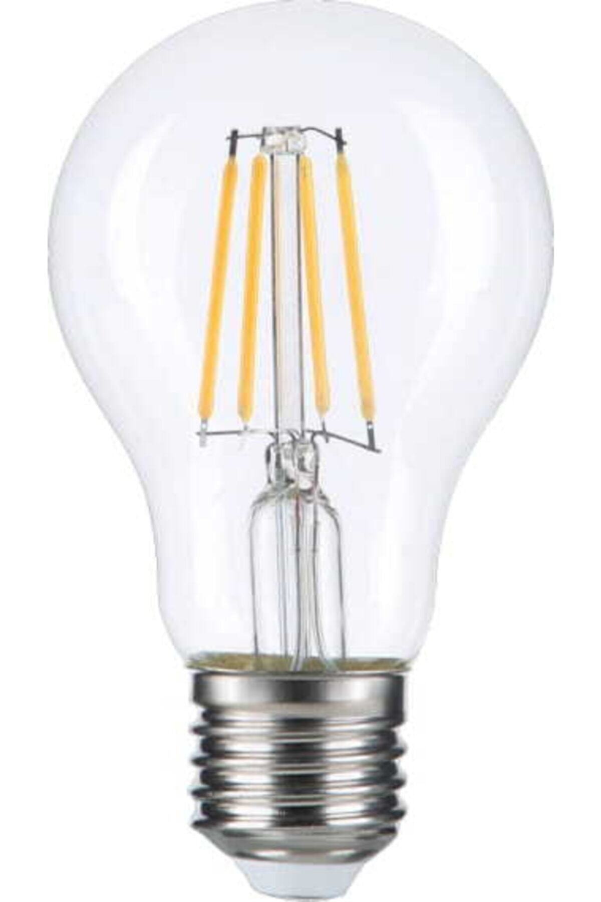 Heka A60 Filament Edison Tip Rustik E-27 Şeffaf Cam 8 W Led Ampul - Günışığı Erd-41