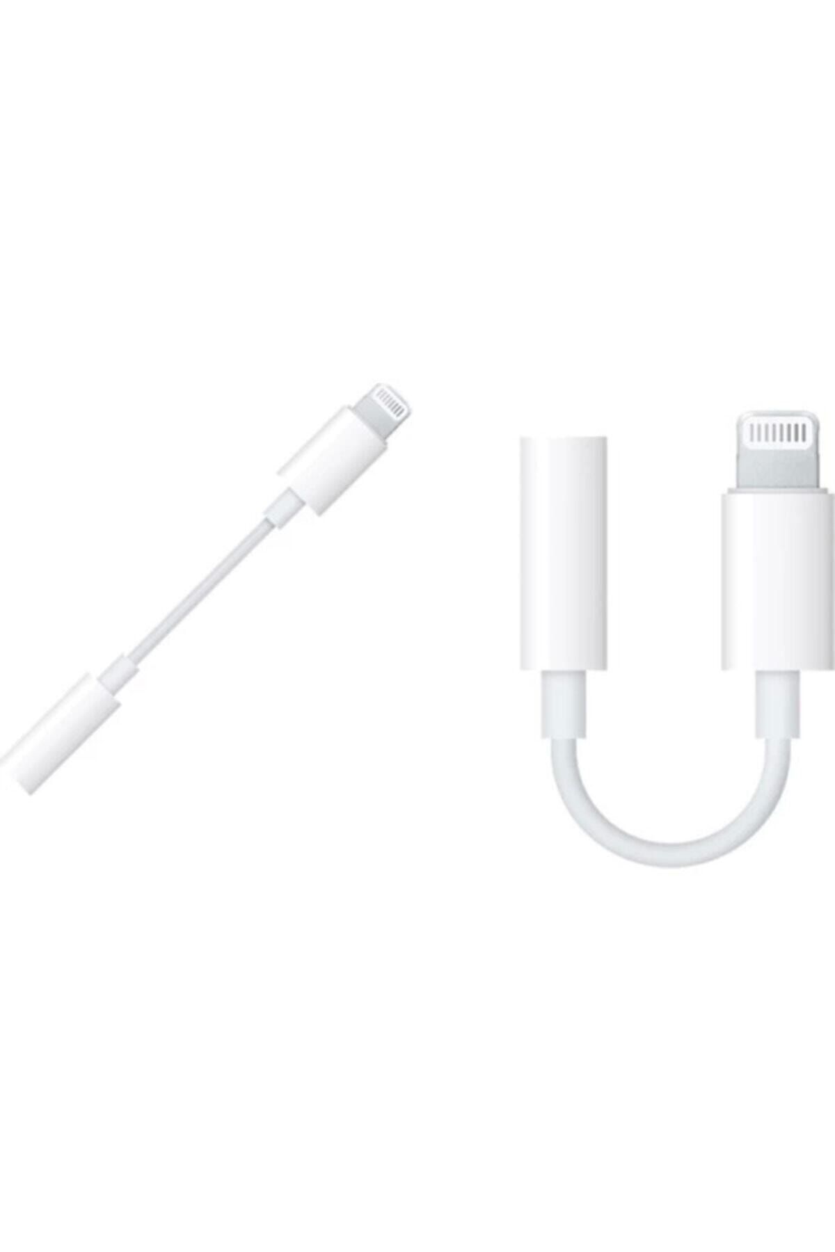 Telefon Aksesuarları Iphone Uyumlu Lightning To Aux 3.5mm Kulaklık Jack Audio Kablo Çevirici Renk Beyaz