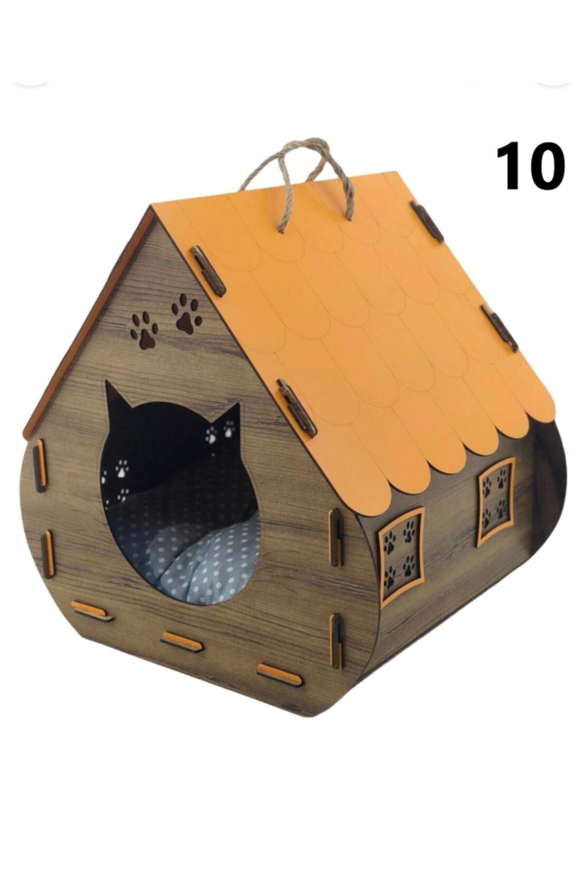 PullsarShopping Altın Renkli Çatılı Kedi Evi