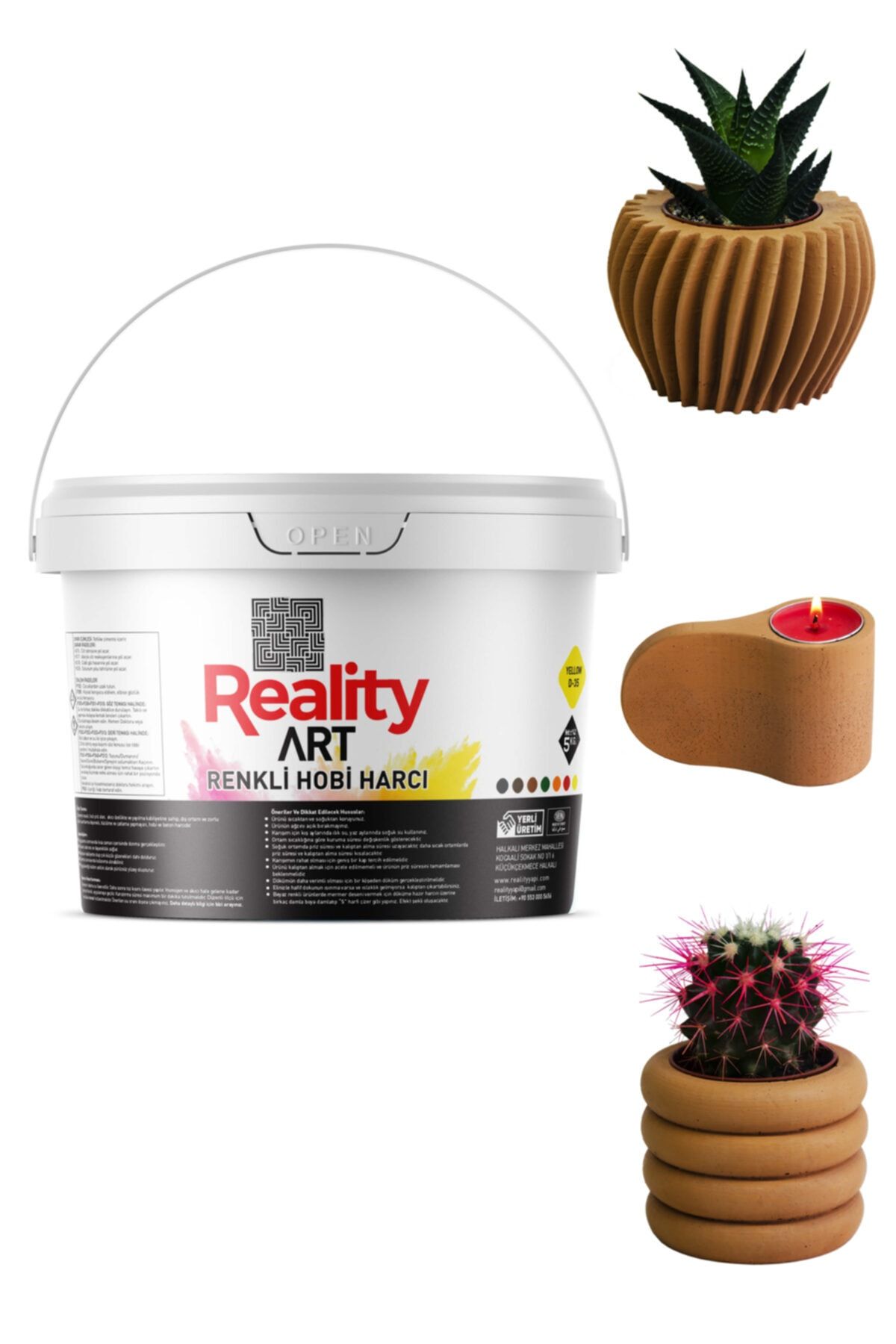 REALİTY YAPI Hızlı Donan Turuncu Saksı Harcı (5 Kg.)