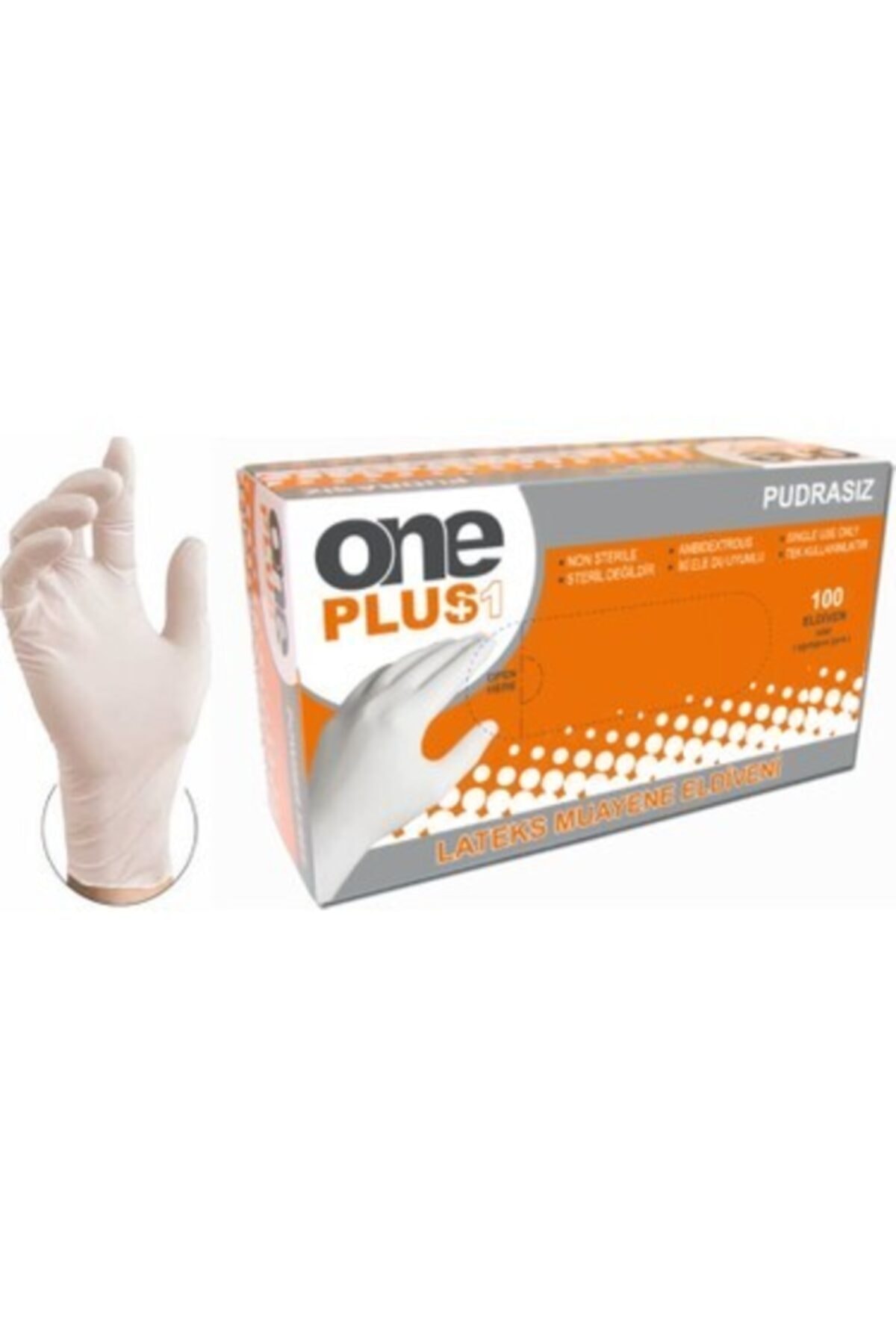 MENA Lateks Pudrasız Eldiven 100 Lü Paket