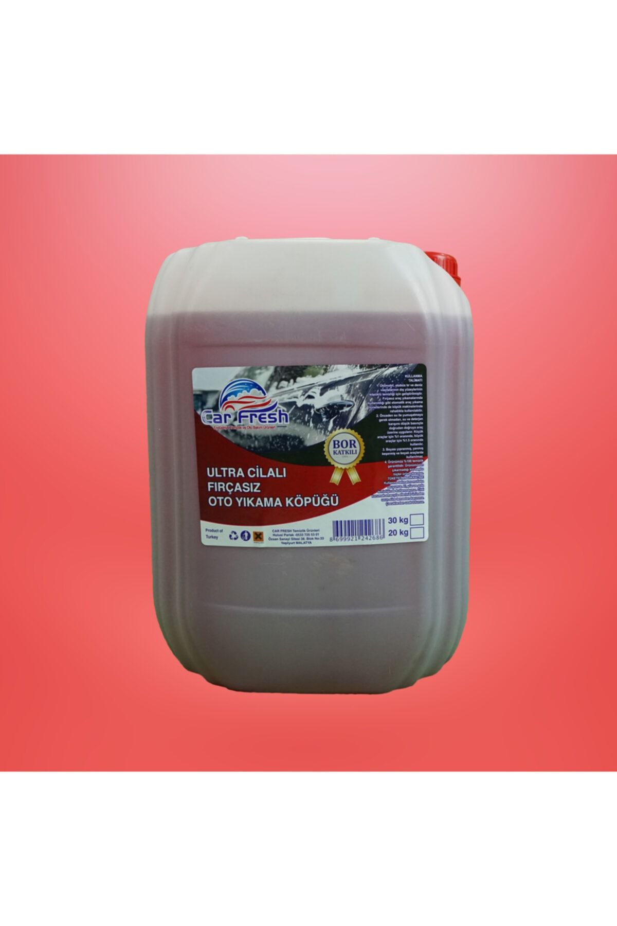 CAR FRESH OTO BAKIM ÜRÜNLERİ Ultra Cilalı Fırçasız Oto Yıkama Köpüğü ( V1 Plus) 25 Kg