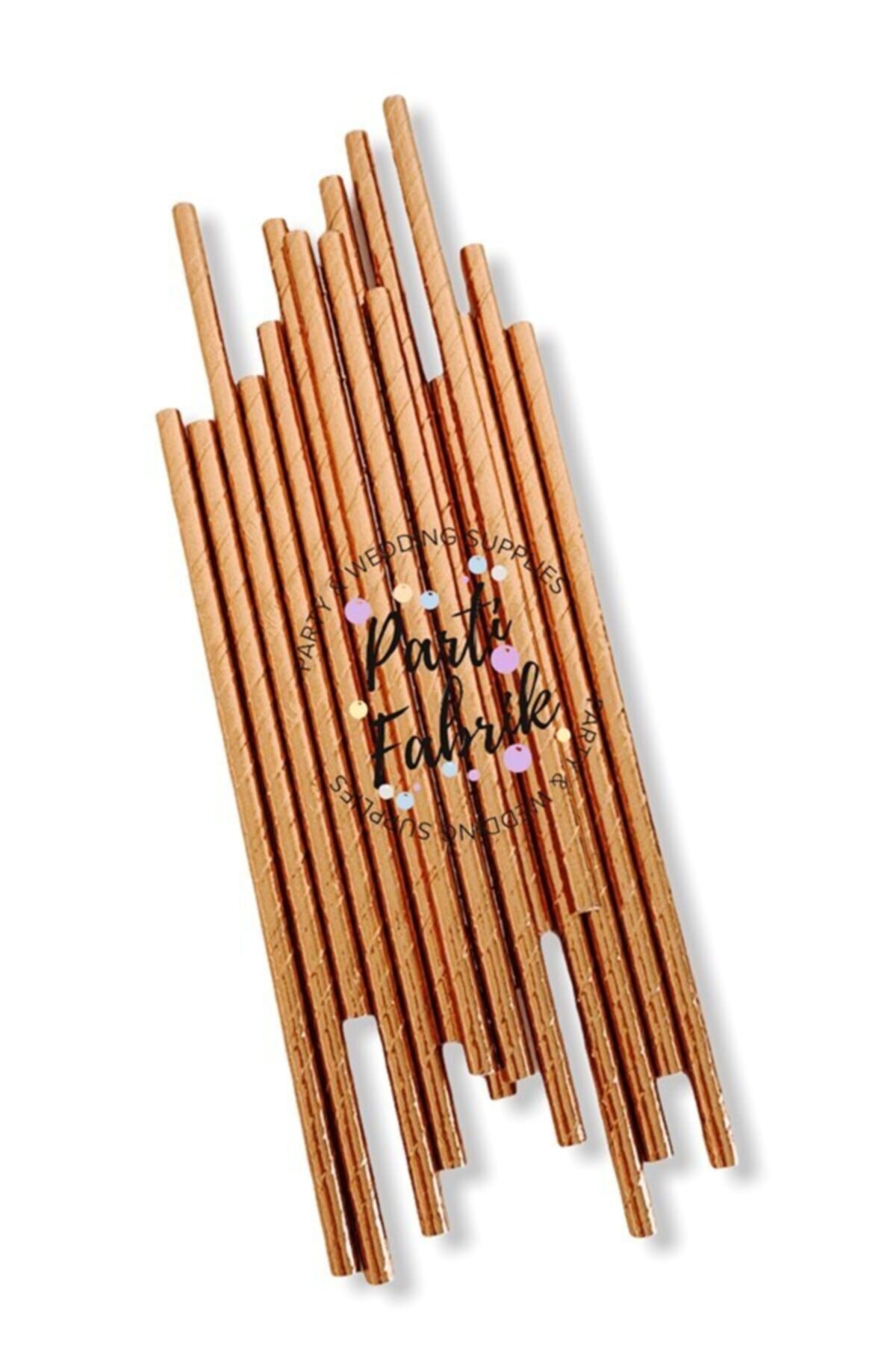 Partifabrik Karton Pipet 20 Li Kırmızı Beyaz Çizgili