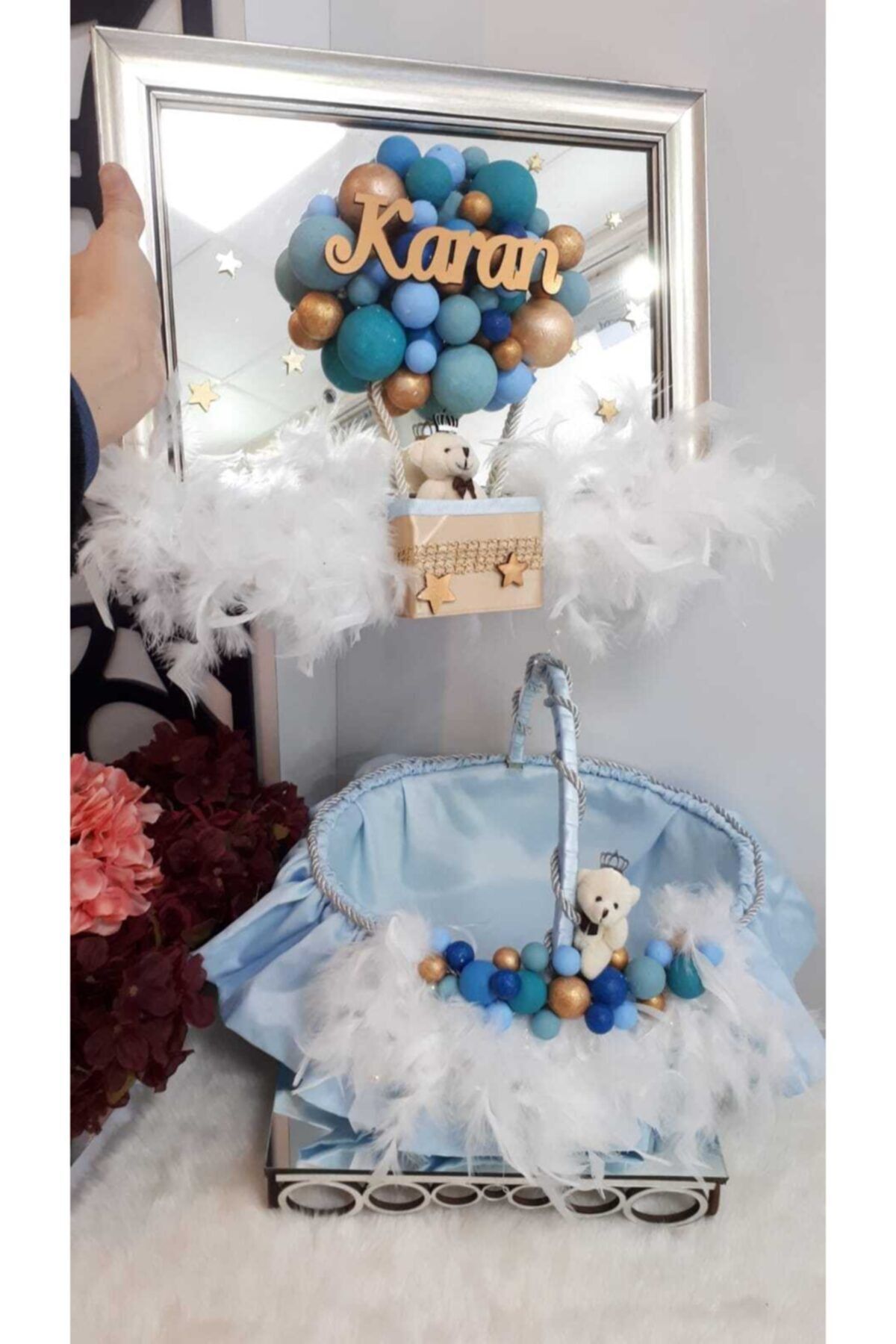 ARMAGAN BEBEK NİKAH ŞEKERİ Bebek Kapı Süsü*sepet 2'li Bubble Set