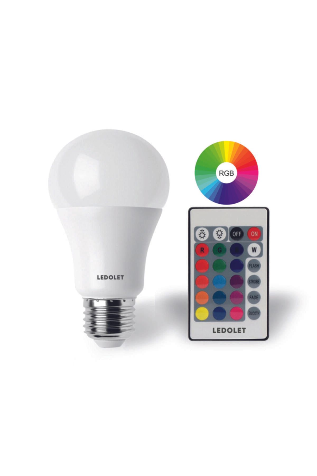LEDOLET 9w Rgb Led Ampul Renk Değiştiren