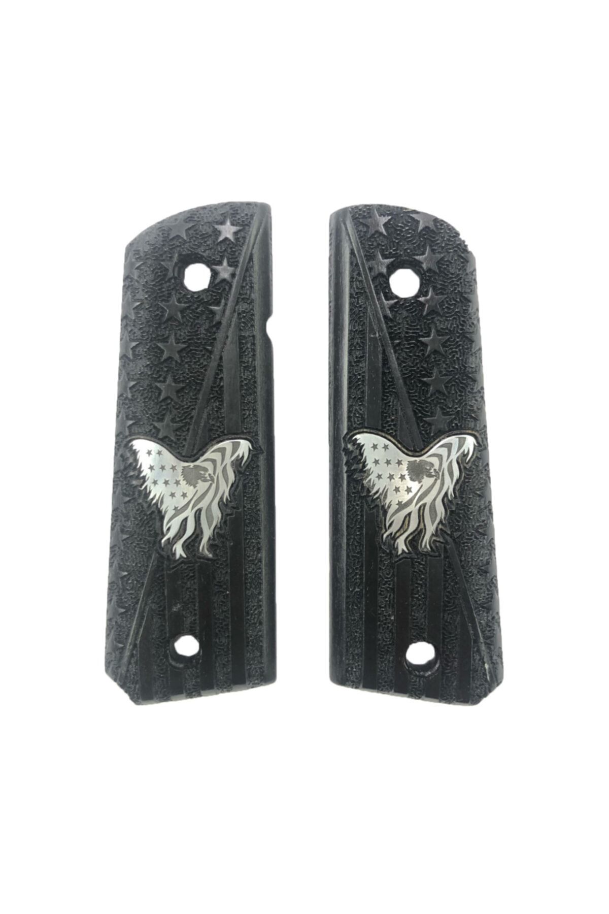 Arslantaş Colt 1911 Uyumlu Özel Model Metal Lazer Kesim Siyah Ahşap Mod73