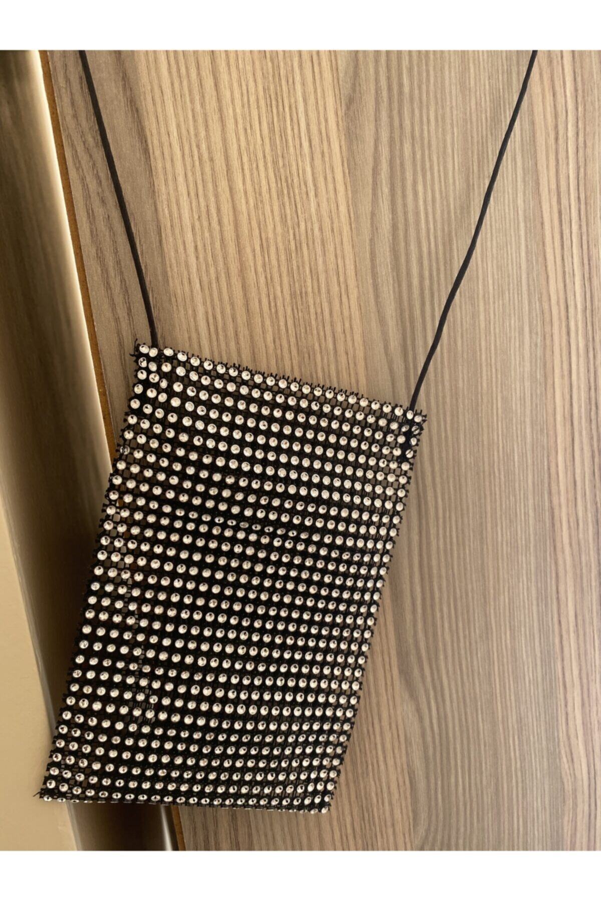 AB COLLECTİN Taş Görünümlü Telefon Çantası