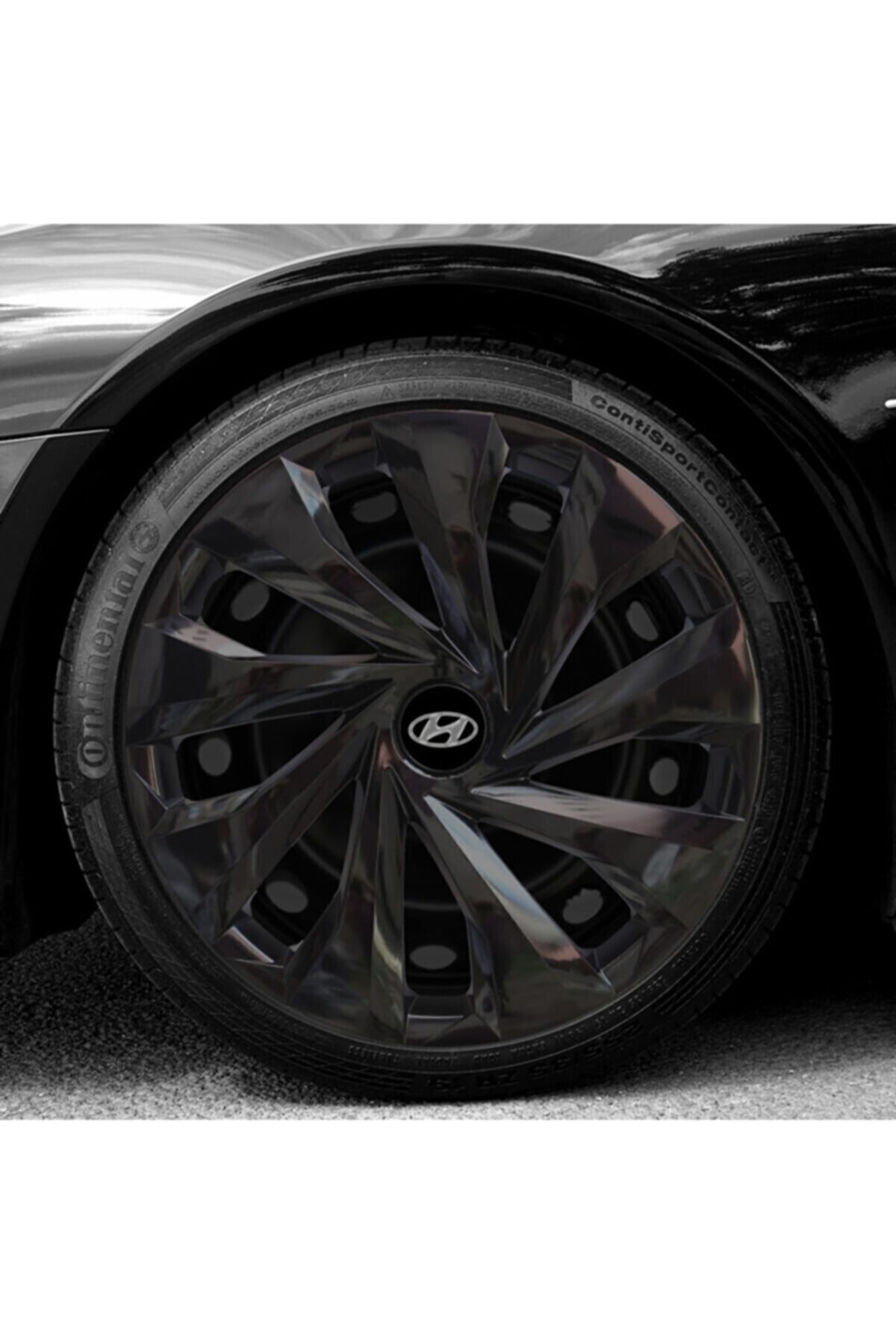 LKWAuto Hyundai Accent Uyumlu Yumurta Kasa 14'' Inç Jant Kapağı 4 Adet Kırılmaz Esnek