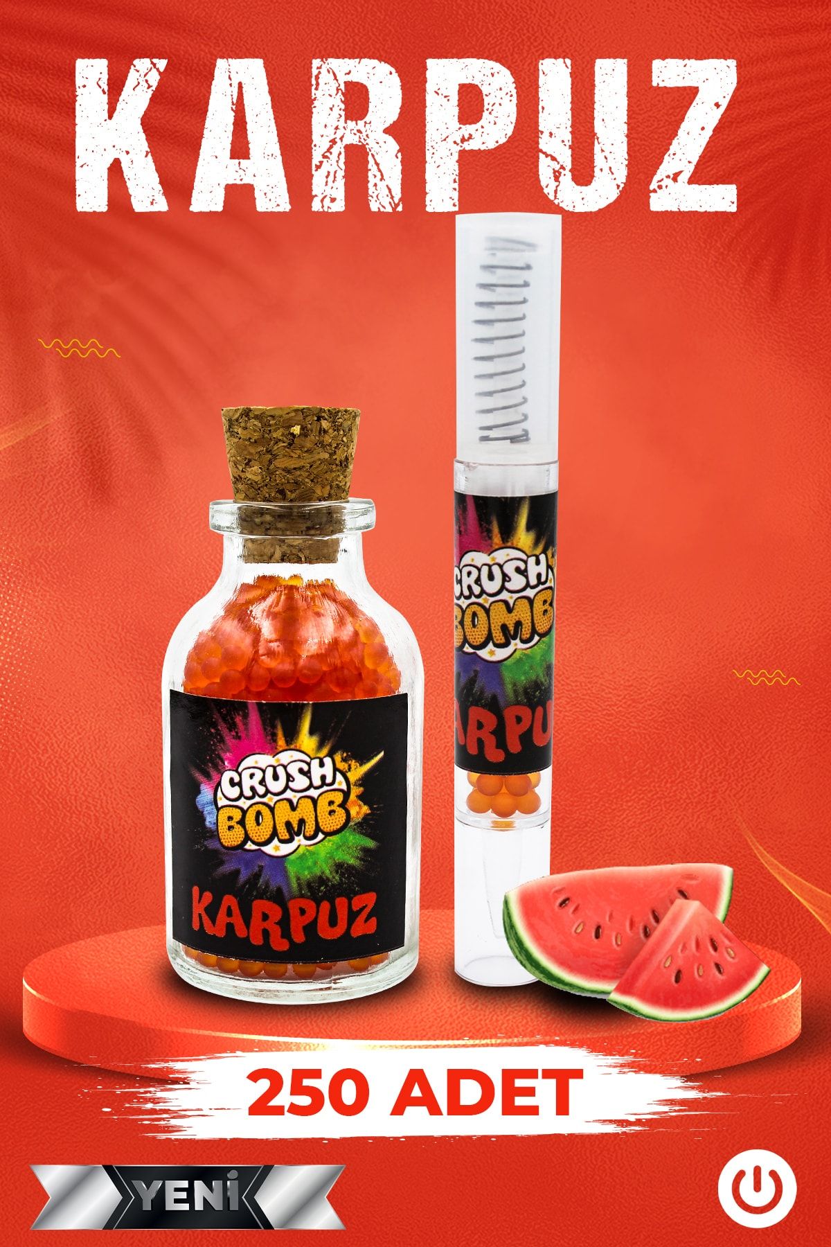 Crush Bomb Crushbomb Mentolsepeti Mentol Topu 250 Adet Karpuz Aromalı+aplikatör
