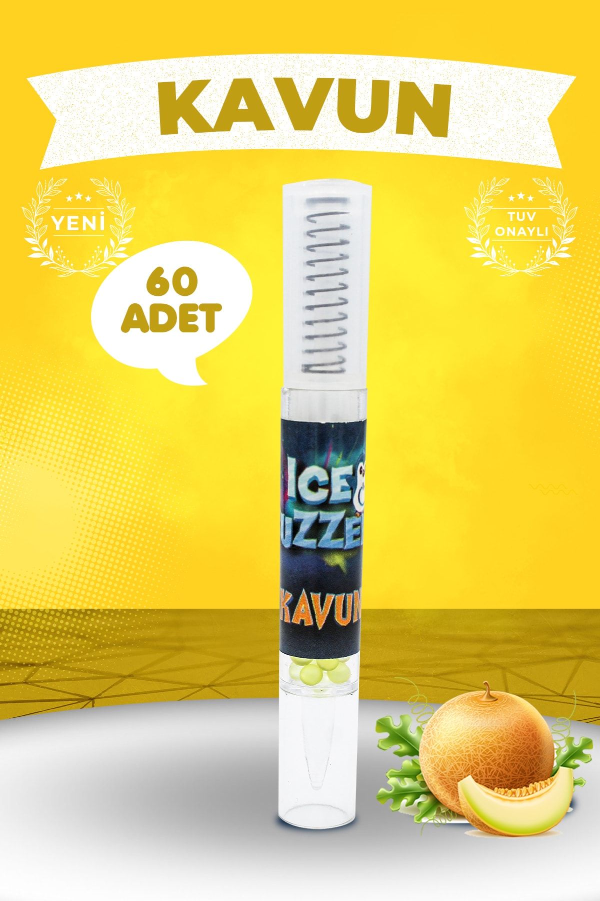 Crush Bomb Ice Buzzer Mentol Topu 60 Adet Kavun Aromalı+aplikatör