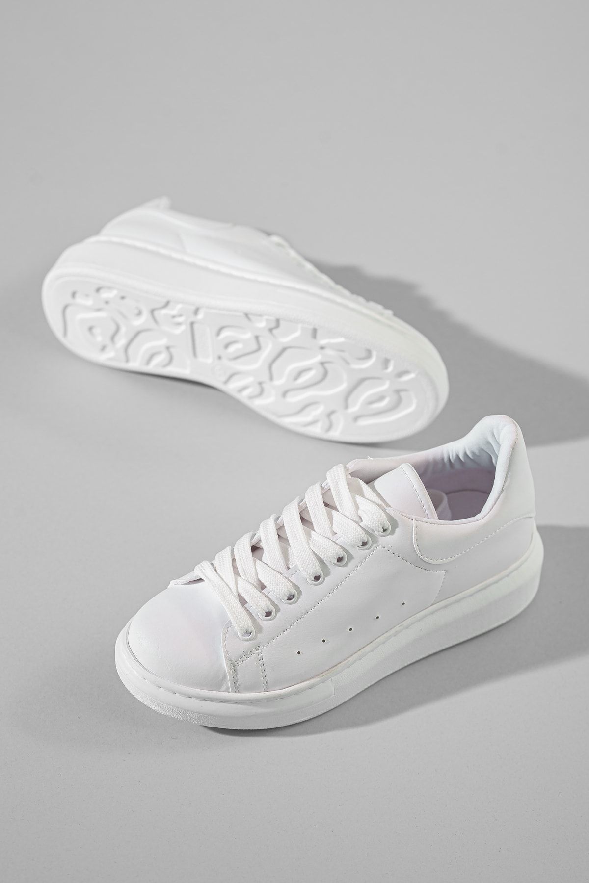 D&D Ayakkabı Kadın Beyaz Sneaker Spor Ayakkabı