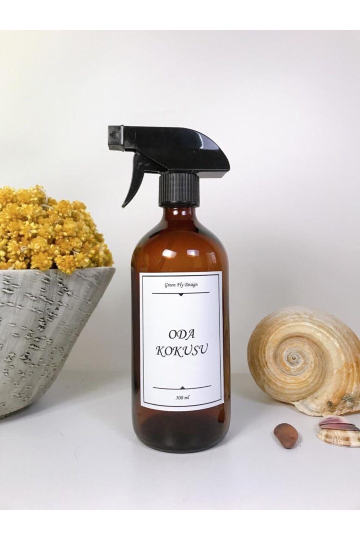 GREEN FLY DESİGN Amber Cam Şişe 500 Ml Oda Kokusu