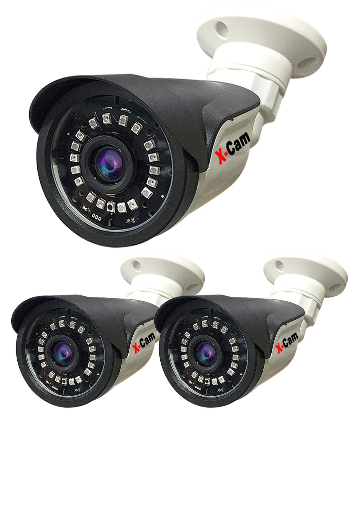 XCAM 5mp Lensli 1080p Fullhd - Ahd Güvenlik Kamerası - Gece Görüşlü - Su Geçirmez 3lü