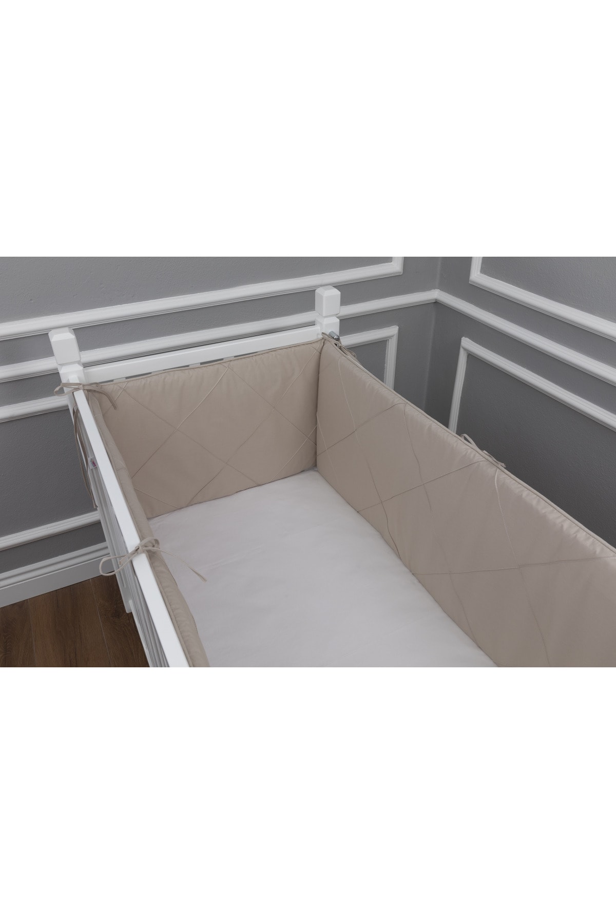 MAYA BABY Taş Rengi Klasik Yan Koruma Seti 4 Parça 100x200