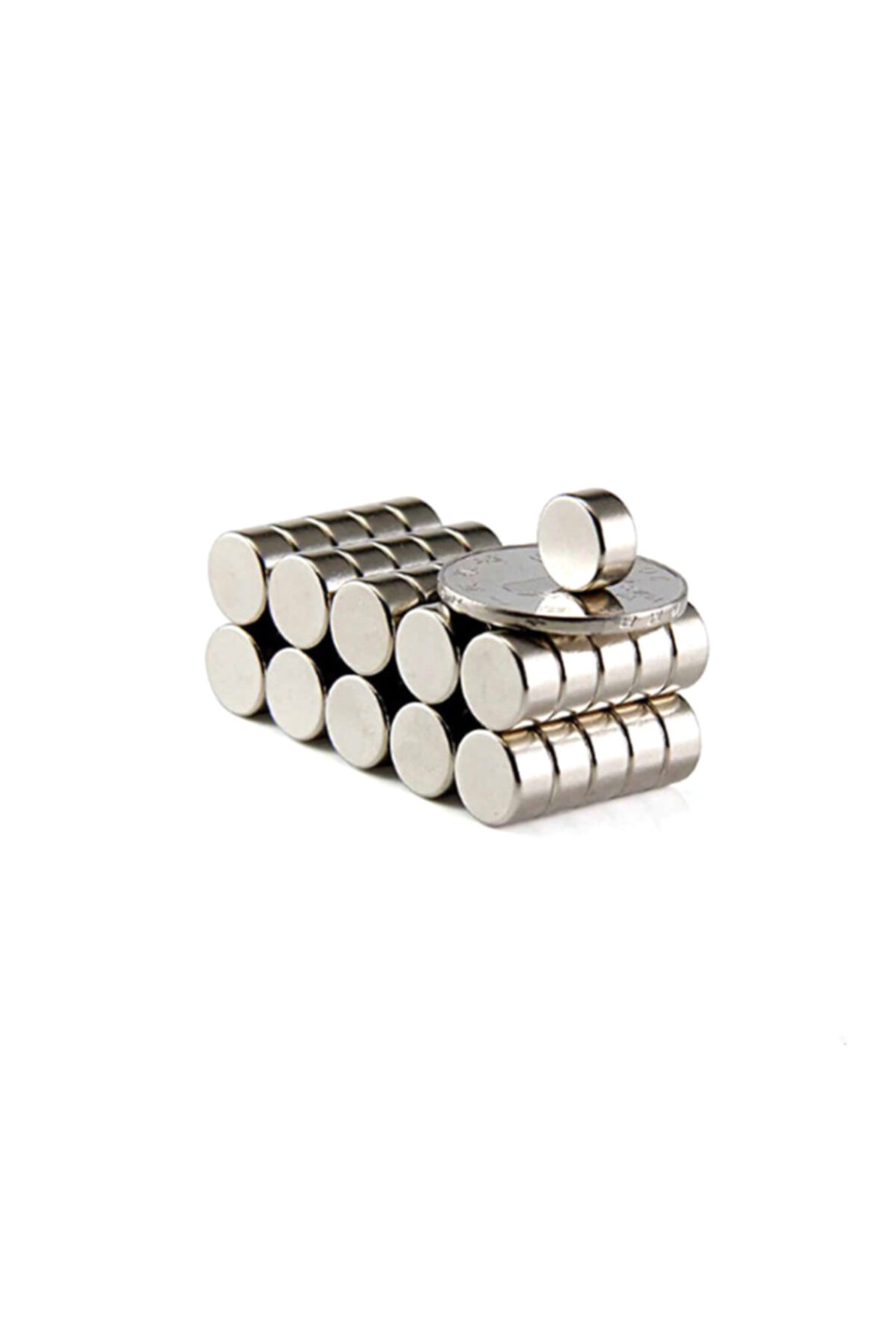 Mıknatıs Market 40 Adet 10x5 Mm Yuvarlak Güçlü Neodyum Mıknatıs