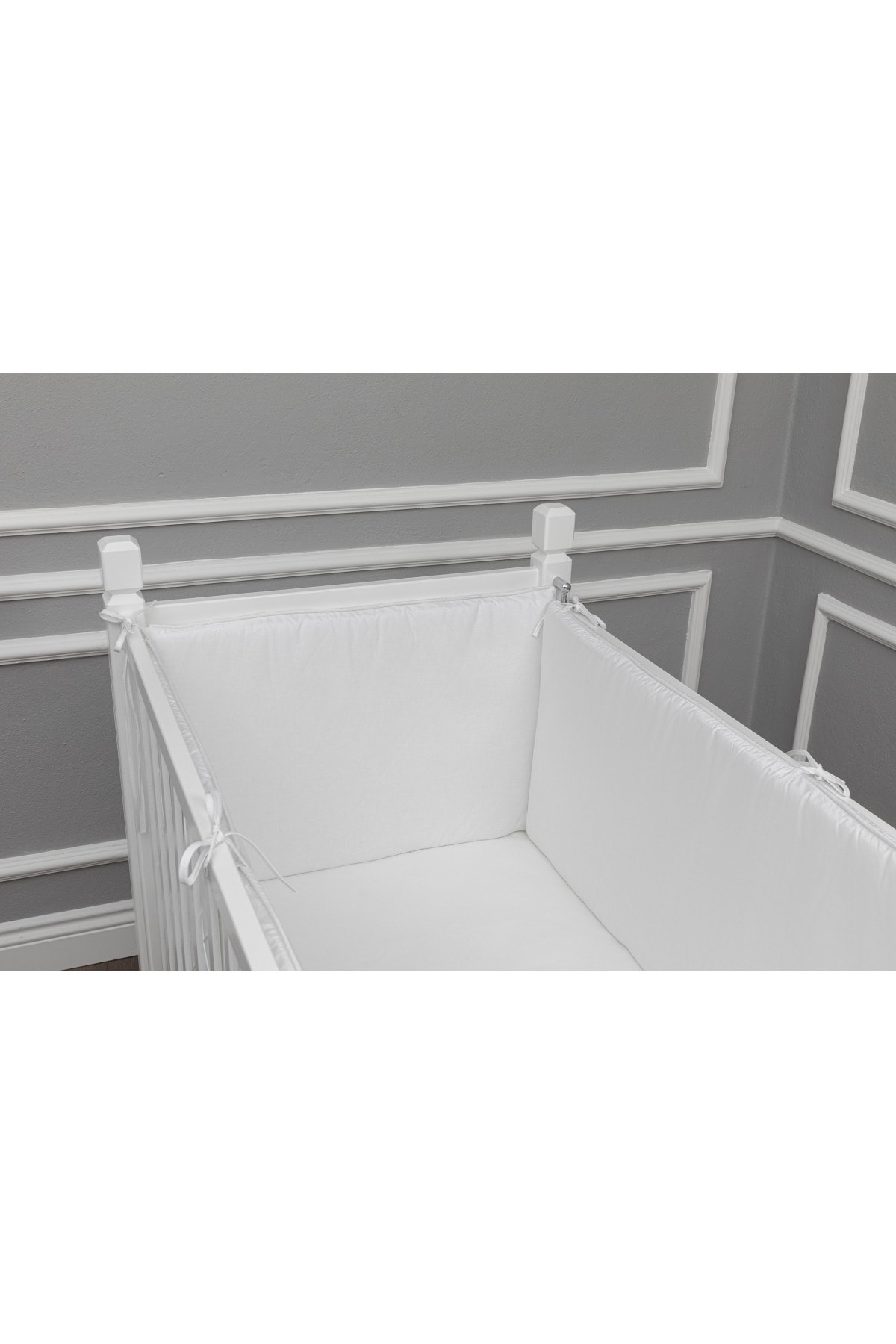 MAYA BABY Beyaz Basic Yan Koruma Seti 4 Parça 70x130