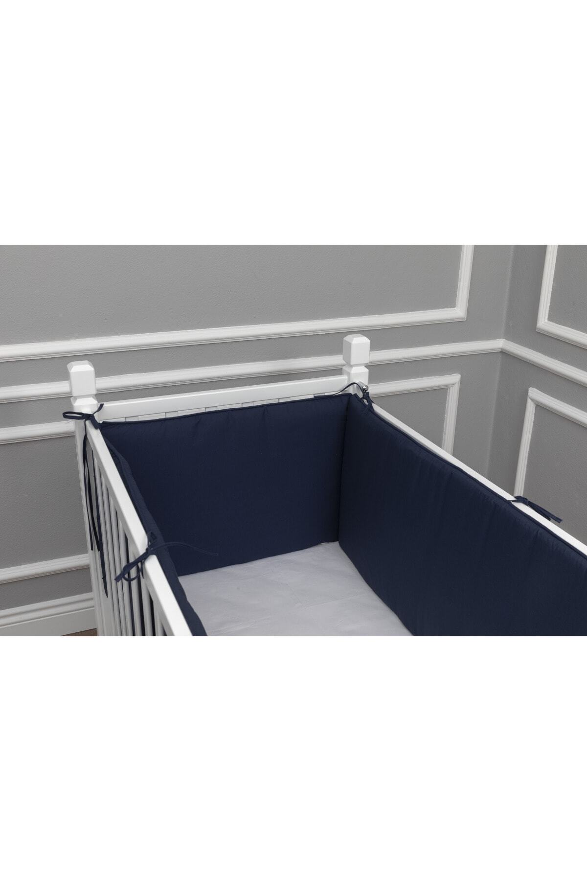 MAYA BABY Lacivert Basic Yan Koruma Seti 4 Parça 70x140