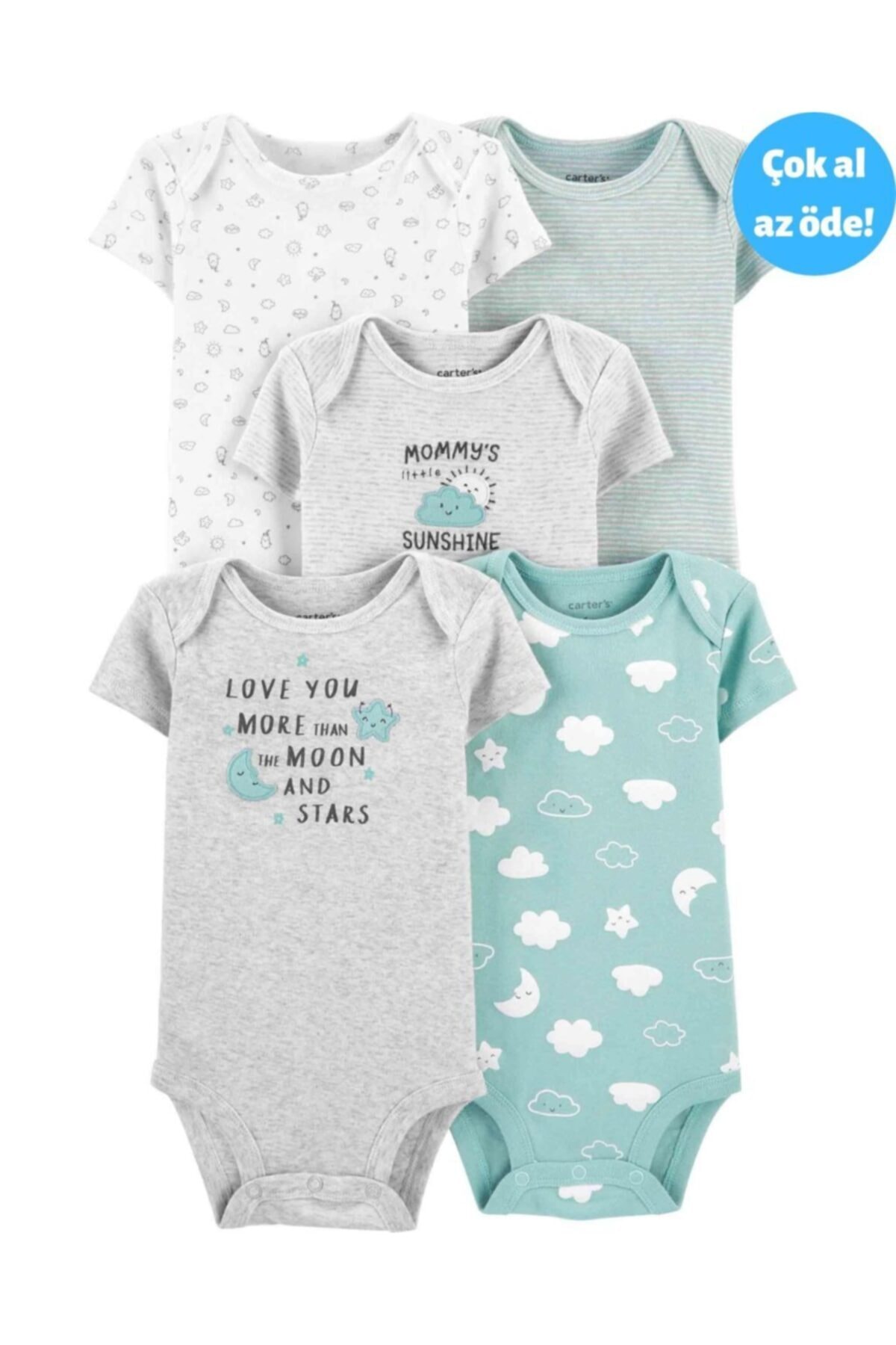 Carter's Carter`s Kız Bebek 5'li Body Set