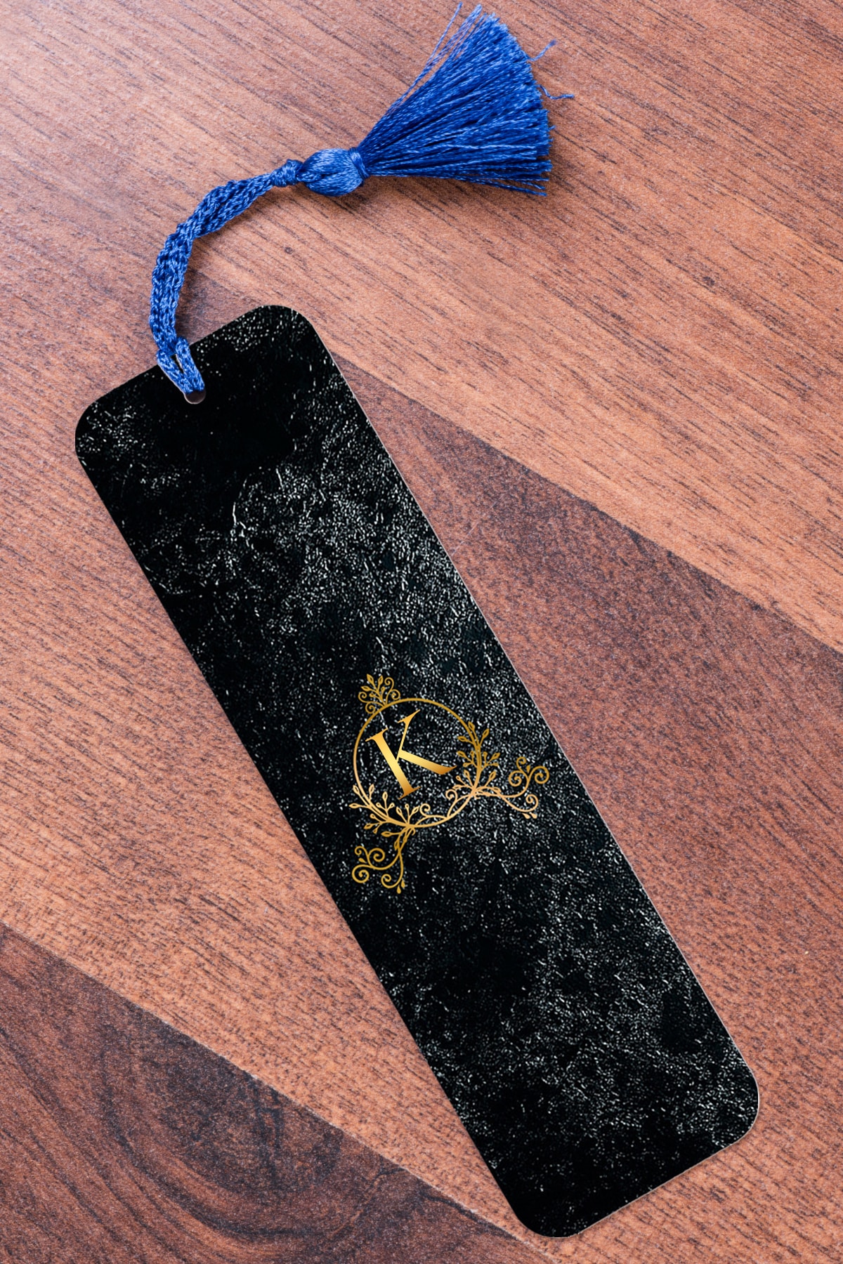 Procity K Harfi Altın Desenli Metal Kitap Ayracı