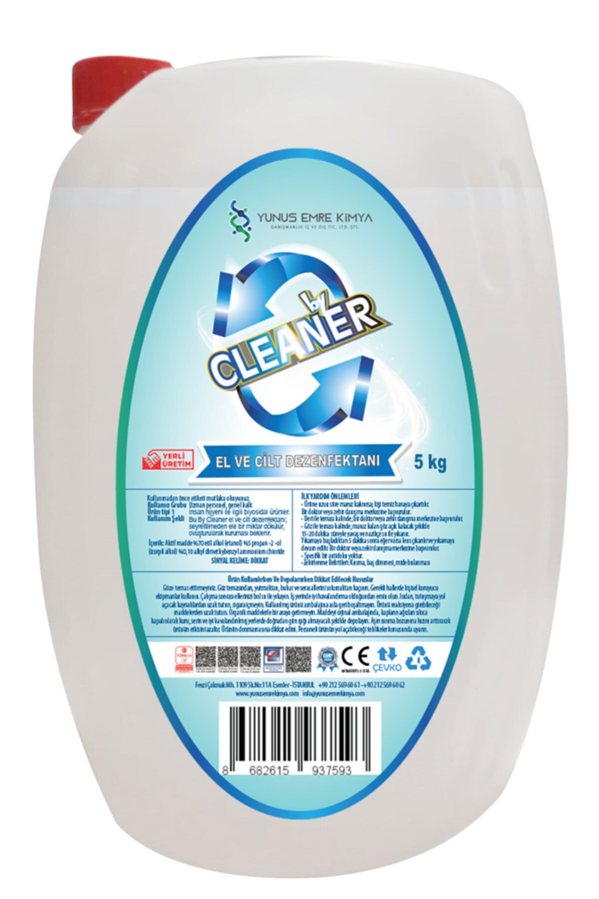 By Cleaner Bycleaner 5000ml El Ve Cilt Dezenfektanı Kokulu