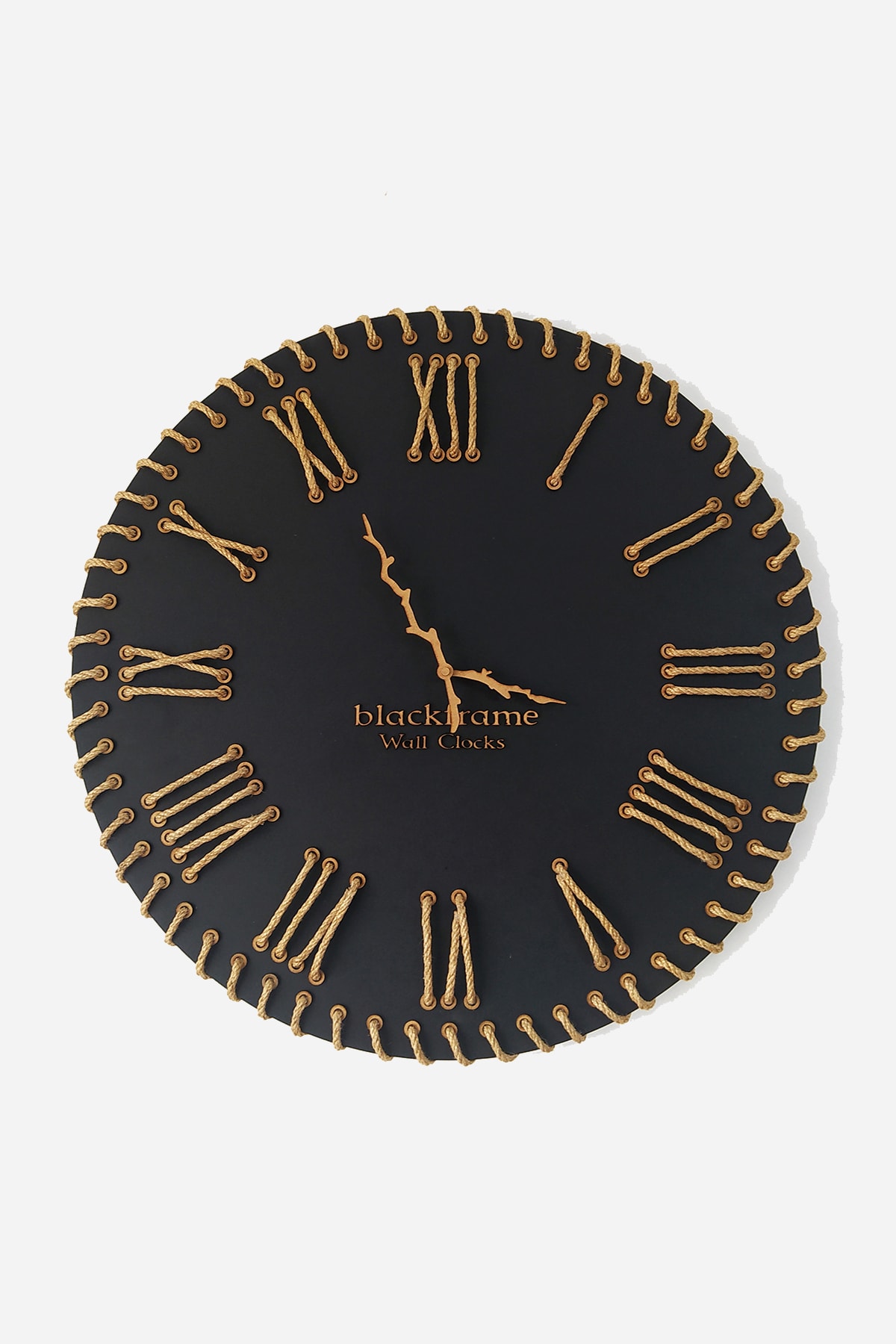 Blackframe - Naturel Lines Duvar Saati - Siyah