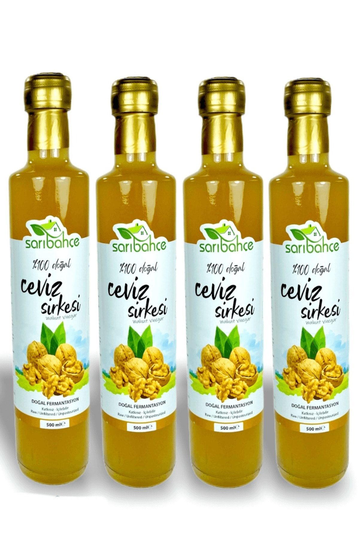 Sarıbahçe Doğal Fermantasyon Ceviz Sirkesi 4'lü Paket