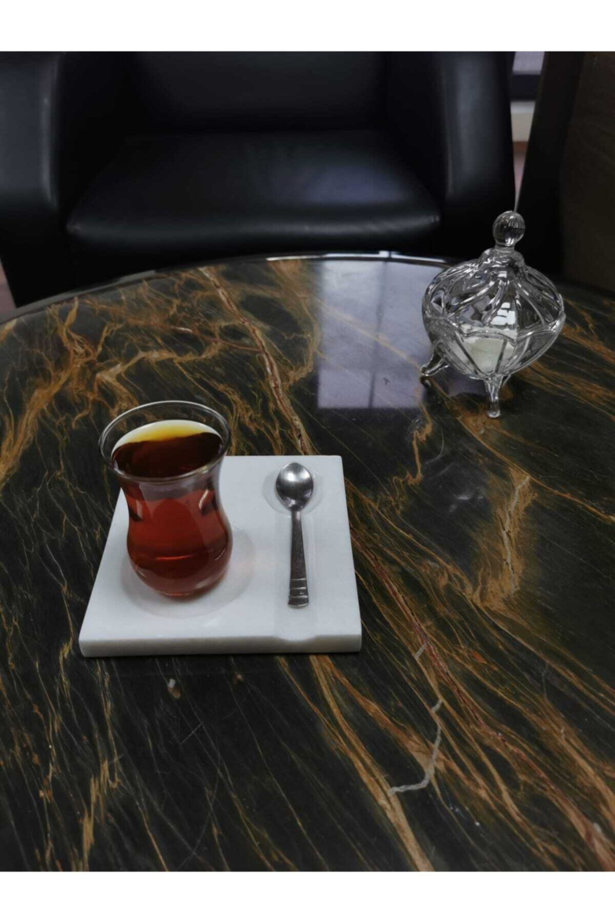 Turquesa Design Mermer Çay Sunumluk