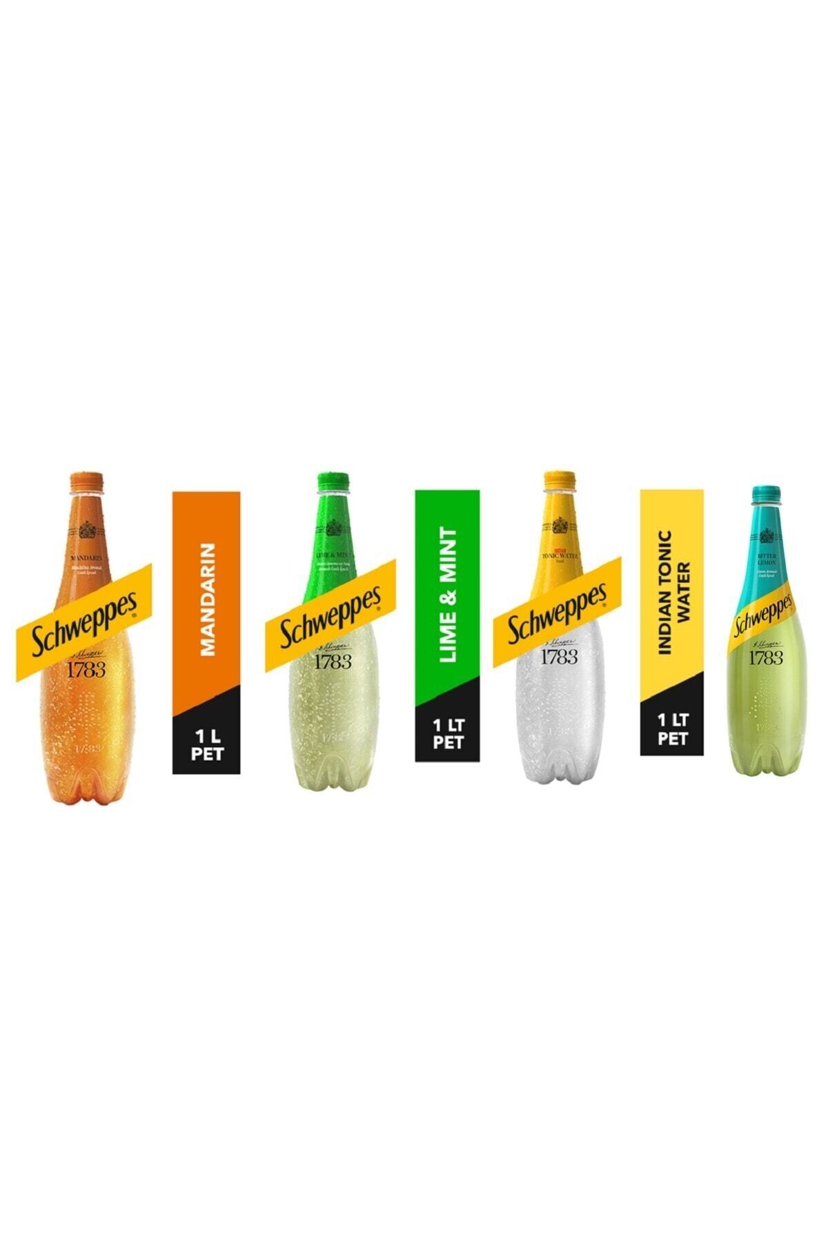 Schweppes 1 Lt Şişe Mandarin+limonlu+misket Limonlu+tonik