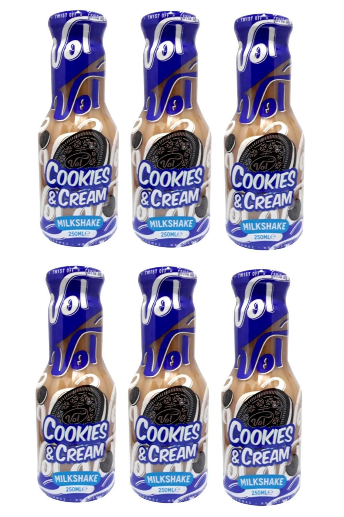 VOL Cookies&cream M.shake Bisküvi Aromalı Sütlü Içecek 250ml 6'lı