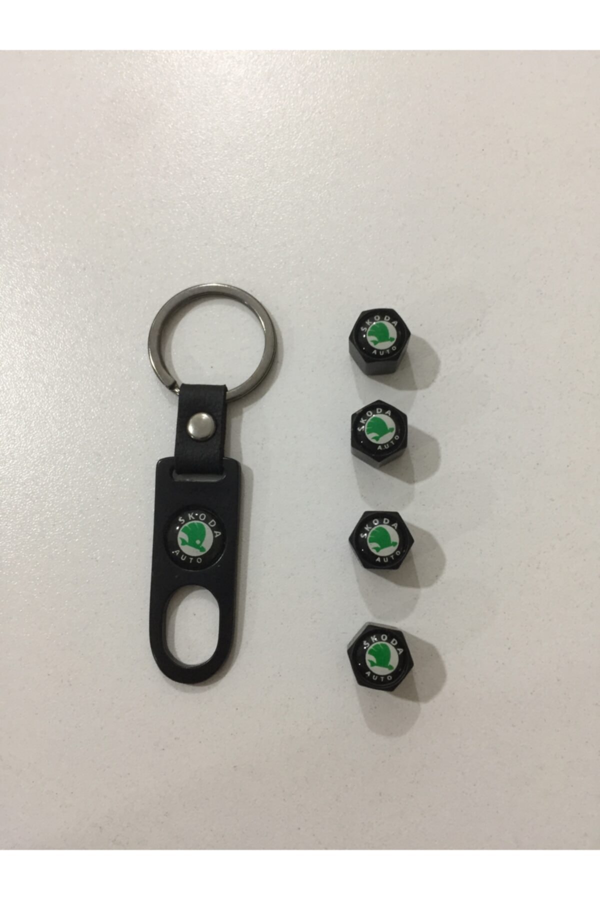 MB TUNİNG Skoda Metal Sibop Kapağı Ve Anahtarlık Seti