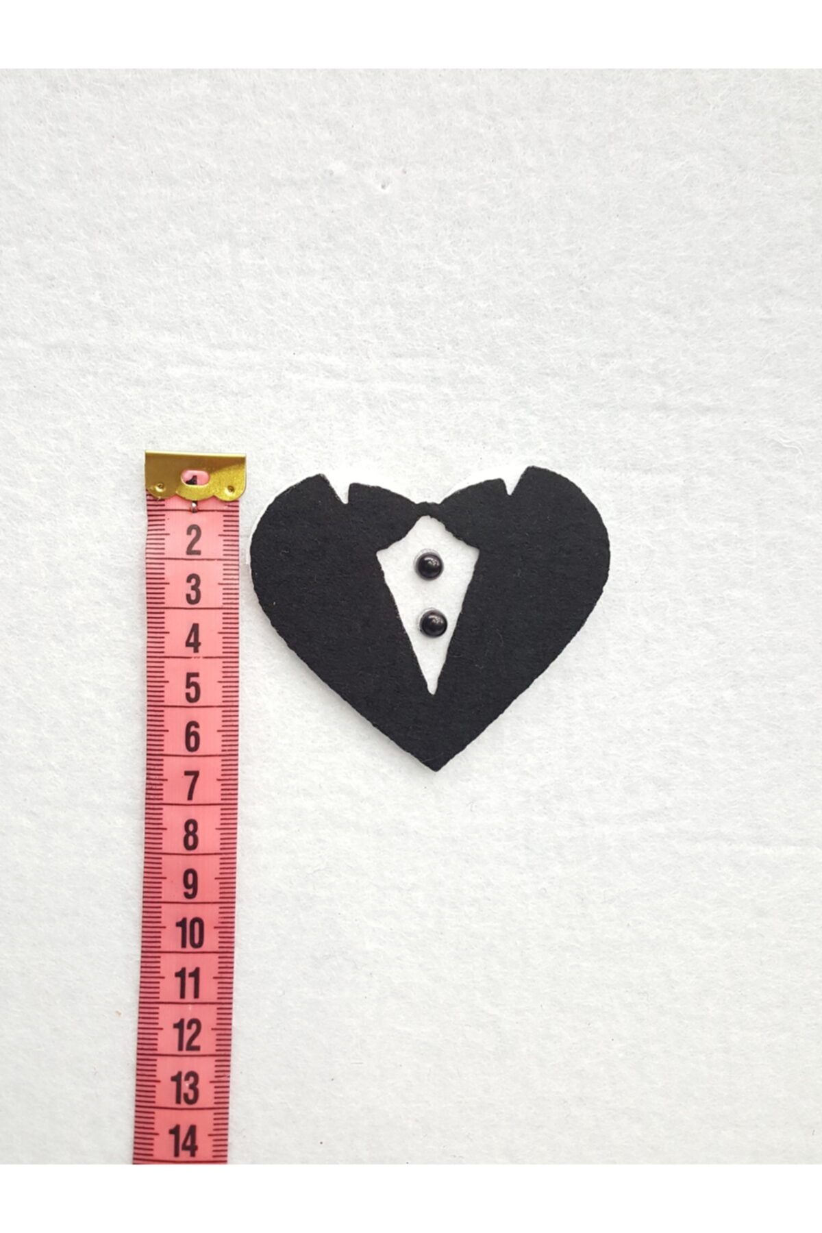 HİSARAKSESUAR Keçe Kalp Damat Figürü Küçük Boy 3 Adet