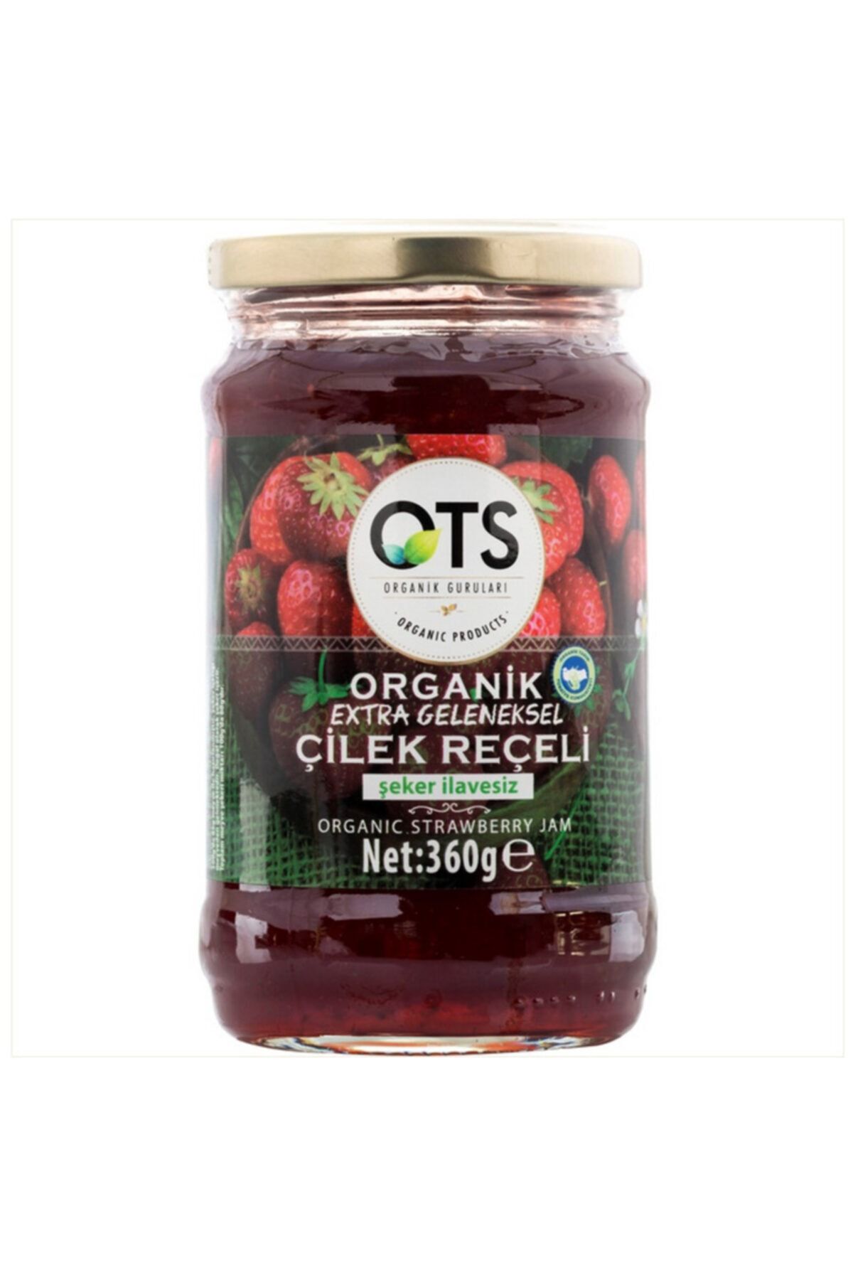 OTS Organik Şekersiz Organik Çilek Reçeli