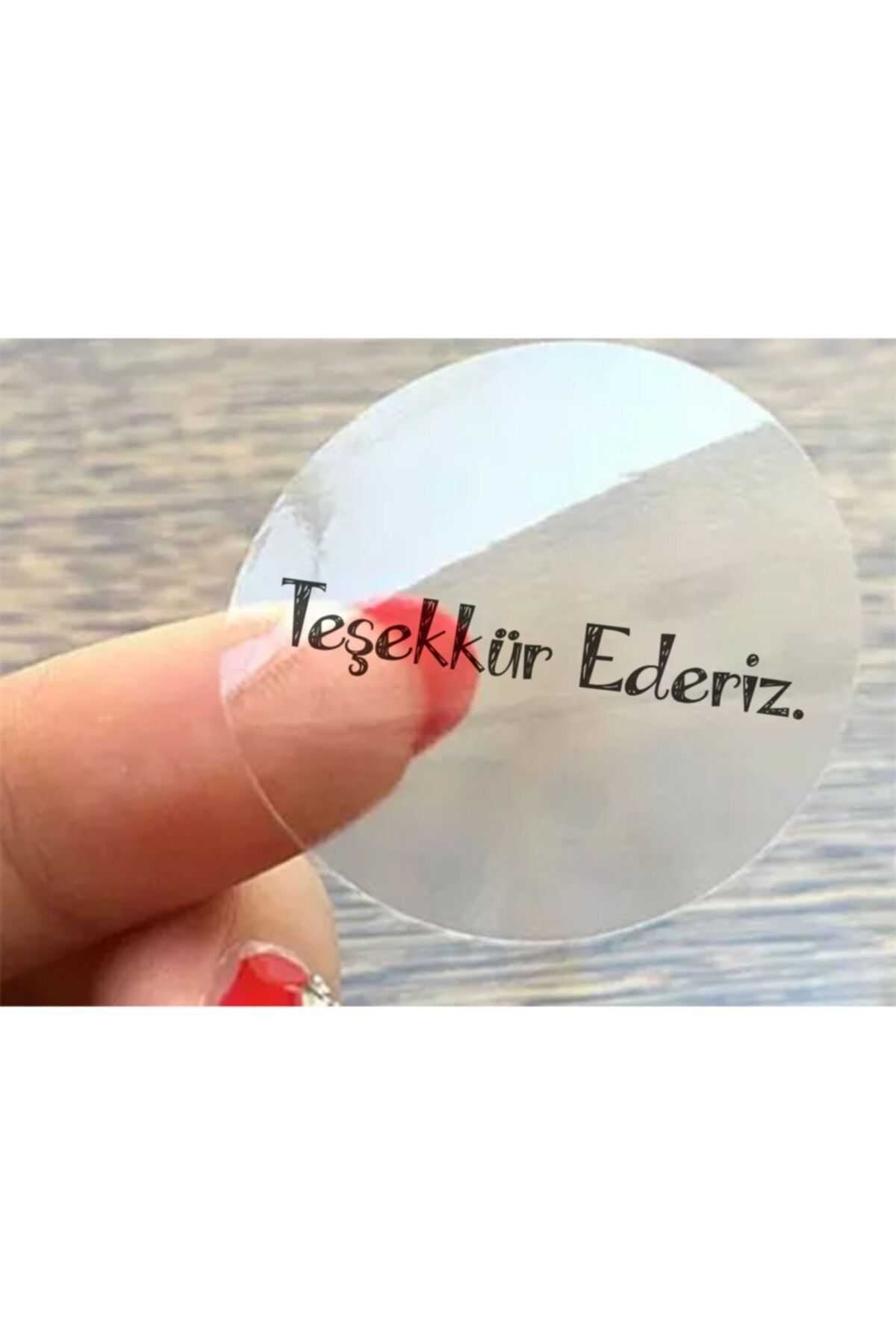 colortouch Şeffaf Teşekkür Ederiz Etiketi 4x4 cm 70 Adet